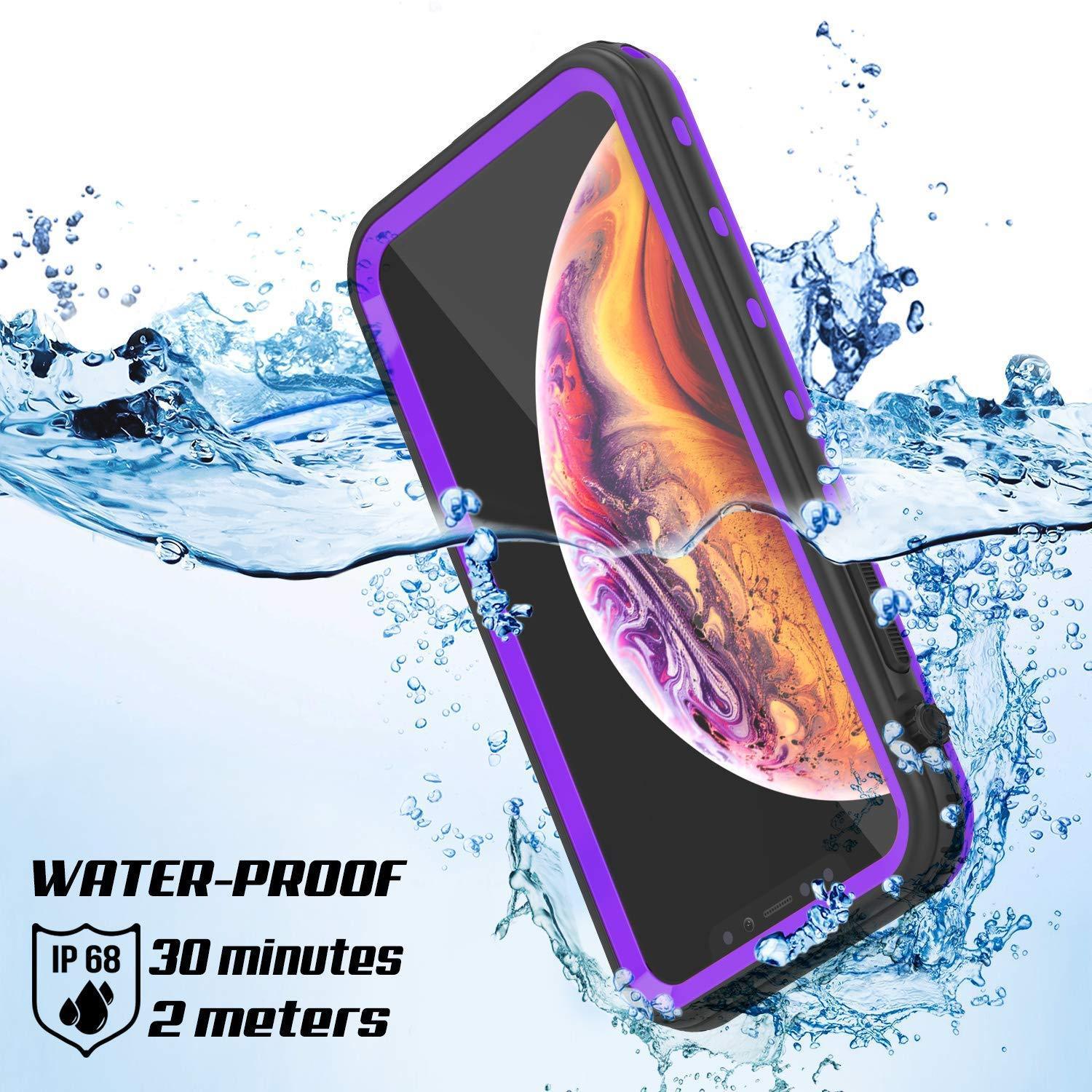Capa à prova d'água para iPhone XR, Punkcase [Série KickStud] Capa Armor [Roxo]