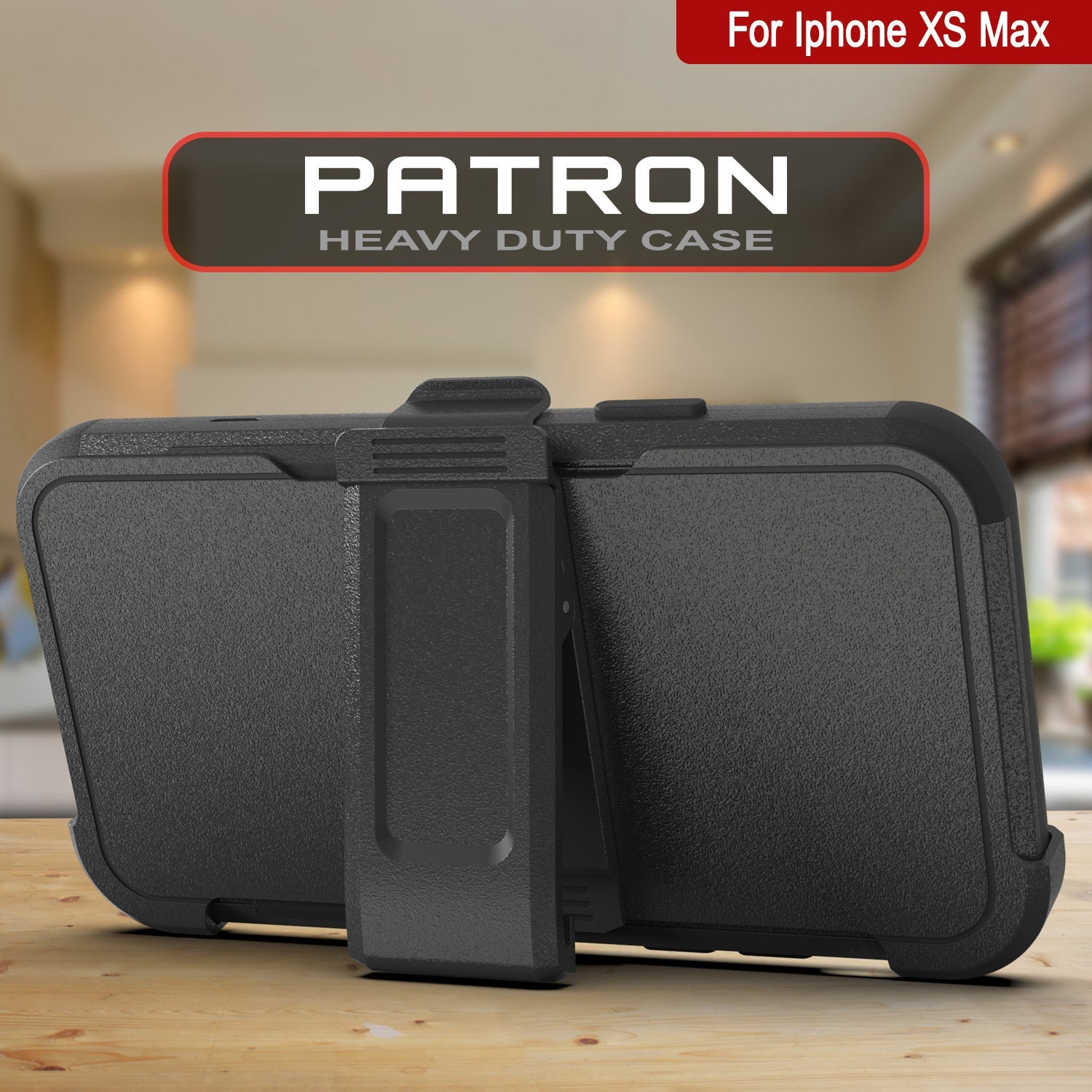 Punkcase for iPhone XS Max Belt Clip Multilayer Holster Case [Patron Series] [Black] (Color in image: Pink)