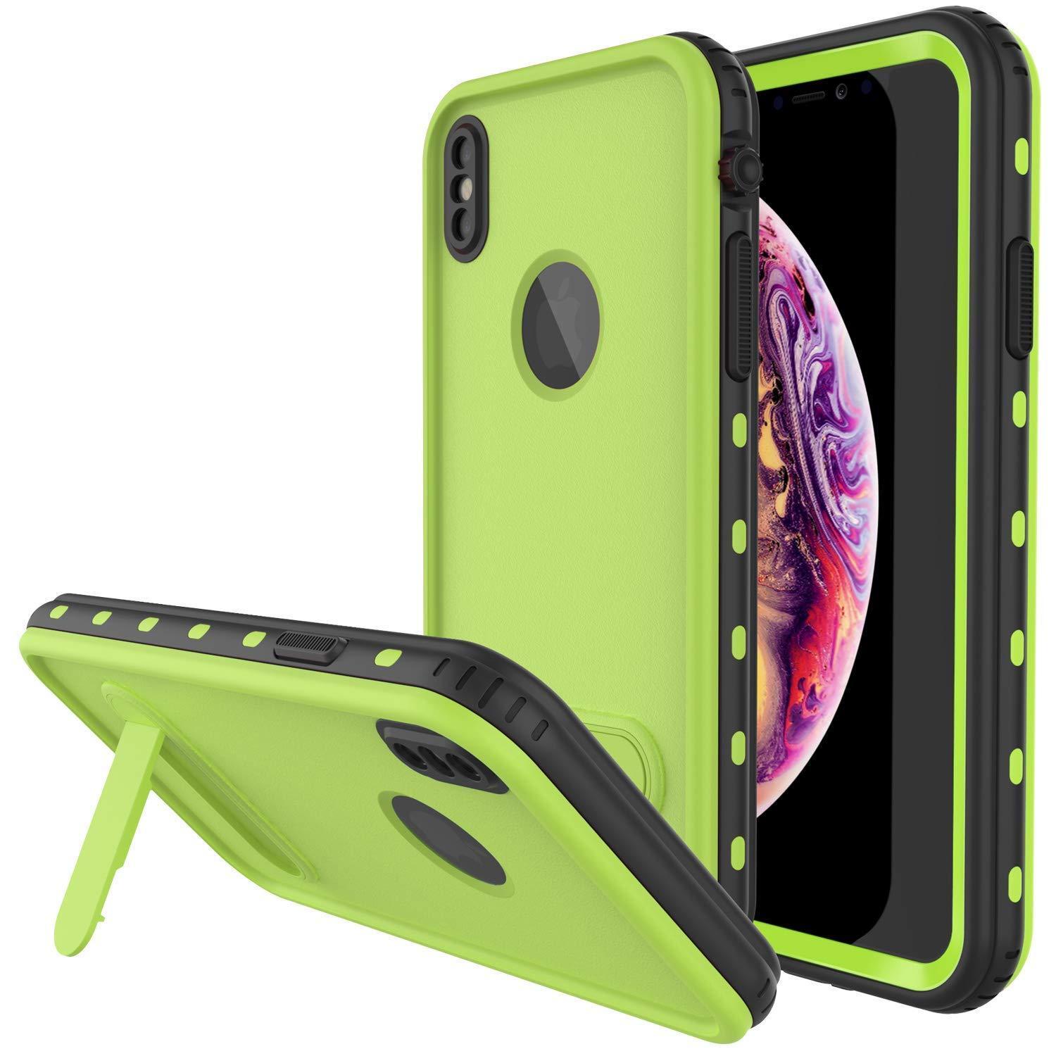 Capa à Prova d'Água para iPhone XS, Punkcase [Série KickStud] Capa de Proteção [Verde]