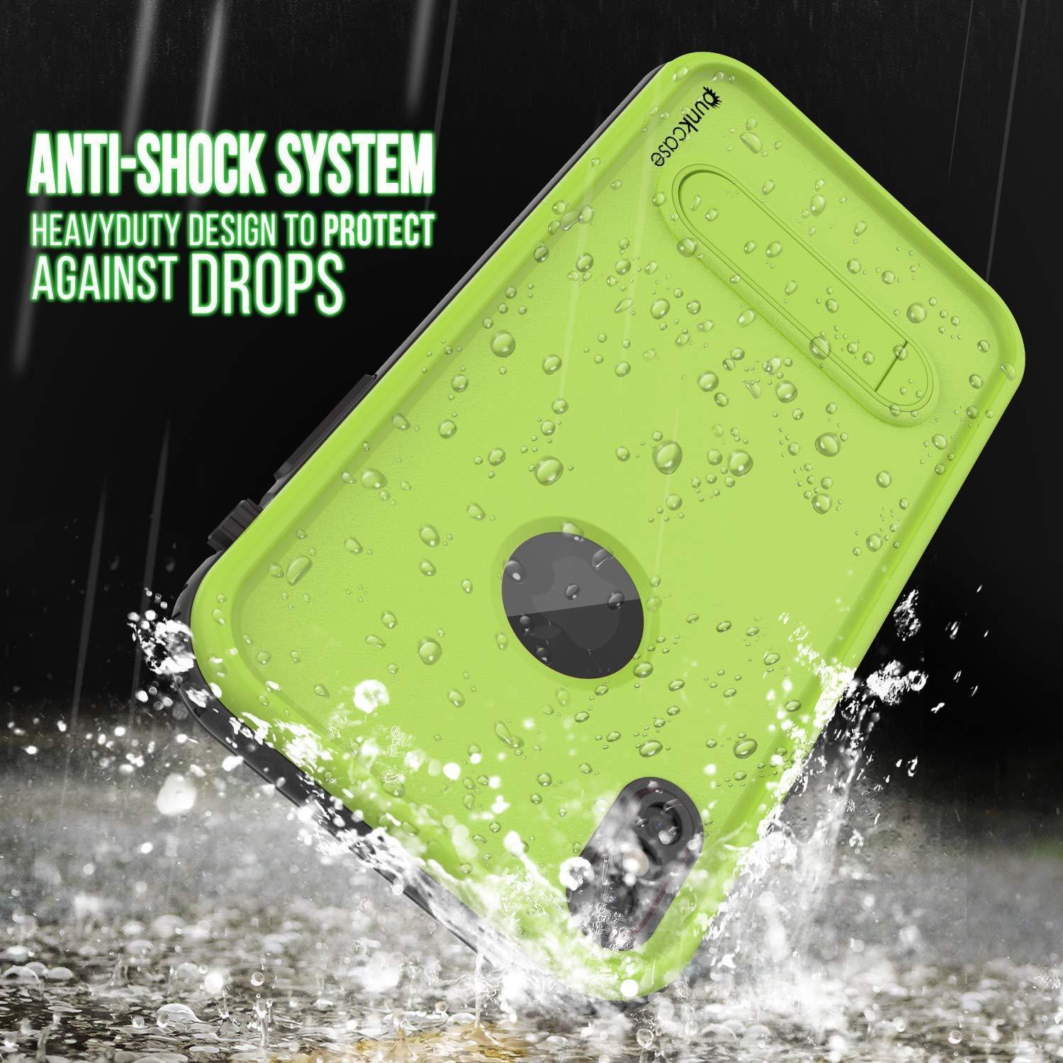 Capa à Prova d'Água para iPhone XS, Punkcase [Série KickStud] Capa de Proteção [Verde]