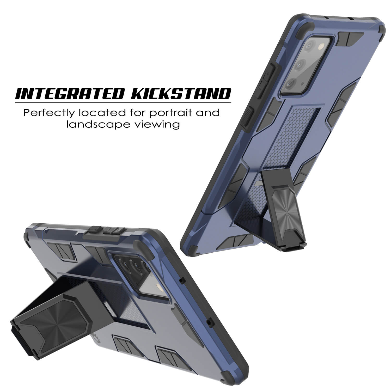 Capa Punkcase para Note 20 [Série ArmorShield] Estilo Militar Protetora Dual Layer Azul Marinho