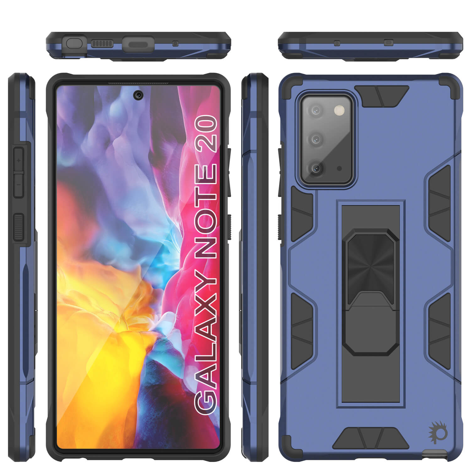Capa Punkcase para Note 20 [Série ArmorShield] Estilo Militar Protetora Dual Layer Azul Marinho