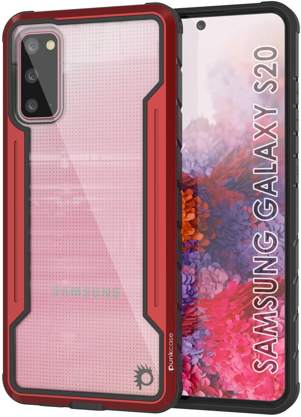 Capa Protetora Punkcase S20 Ravenger Grau Militar de Camada Múltipla [Vermelho]
