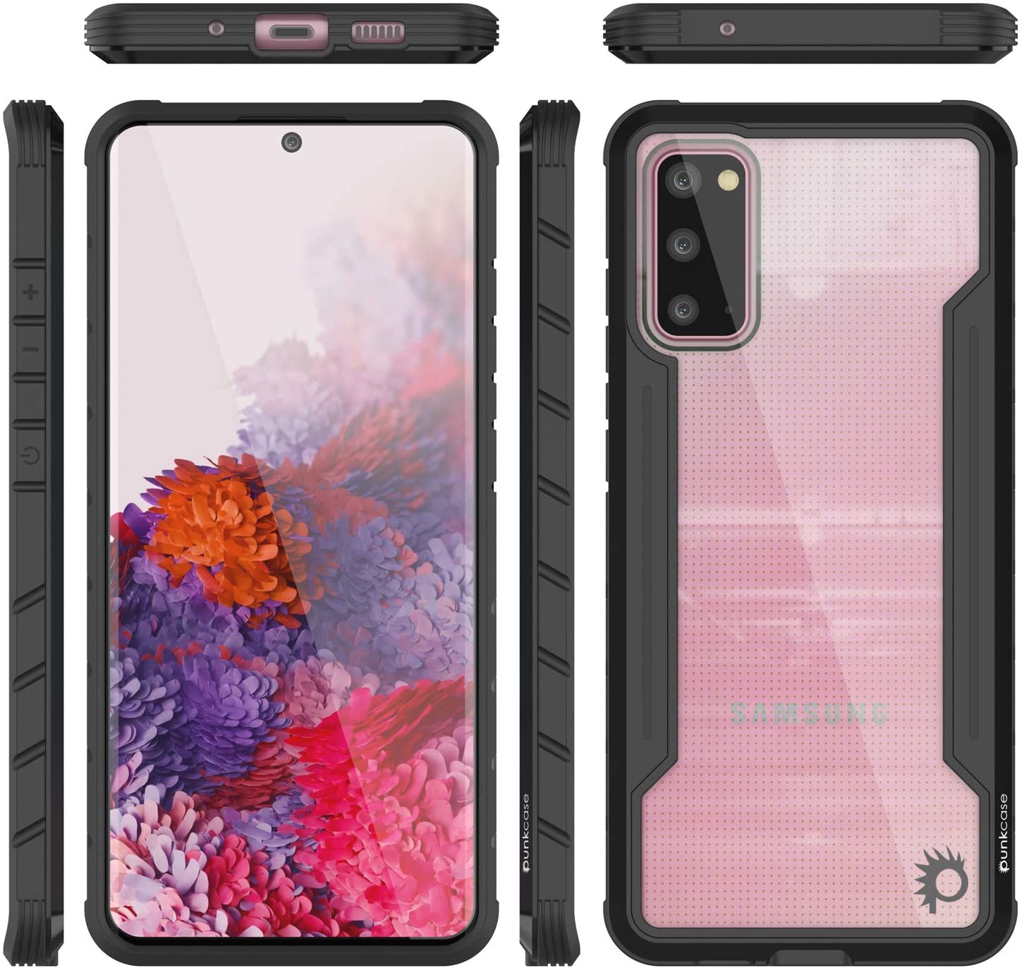 Capa protetora Punkcase S20 ravenger de qualidade militar de várias camadas [Preto]