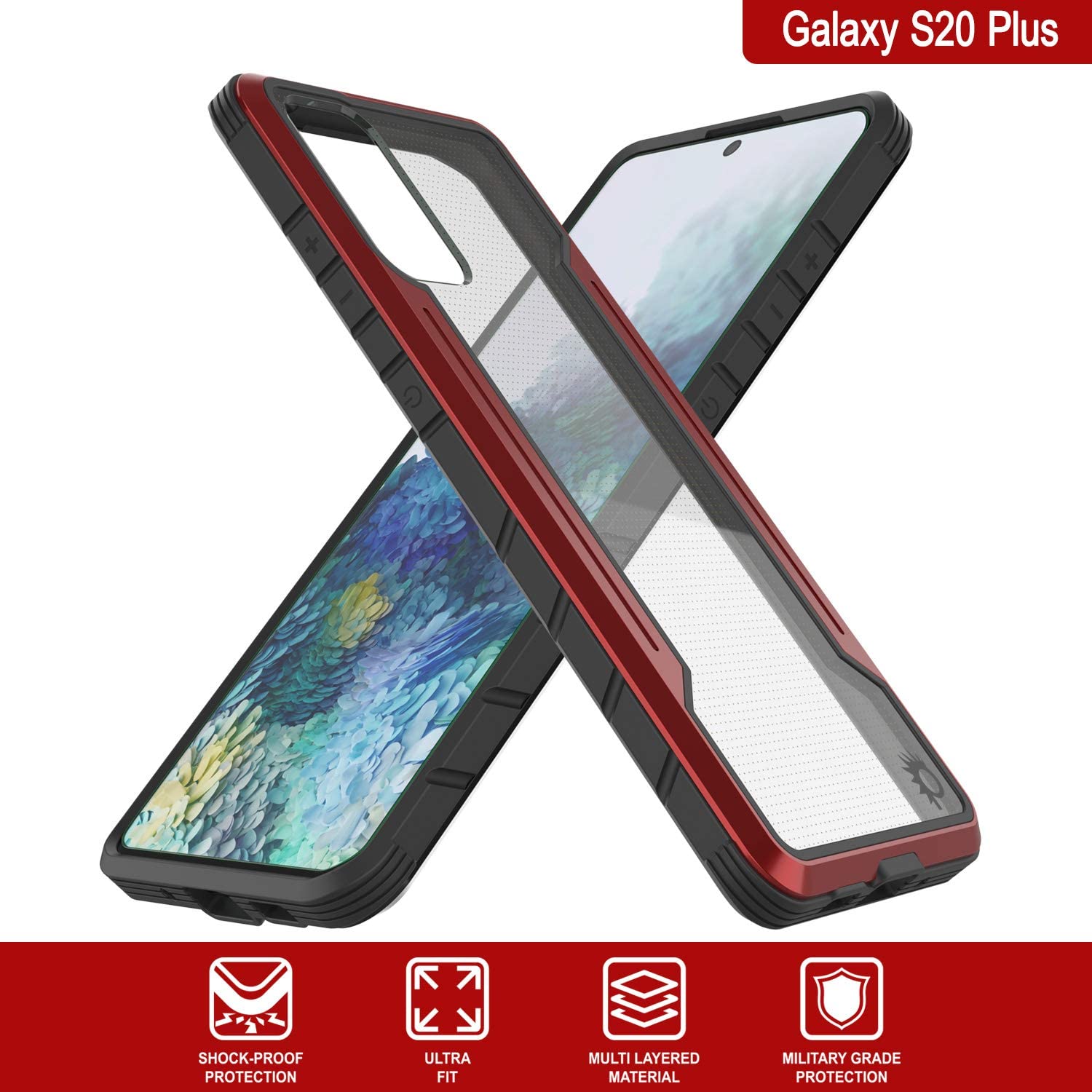 Capa protetora Punkcase S20+ Plus Ravenger Military Grade Multilayer [Vermelho]