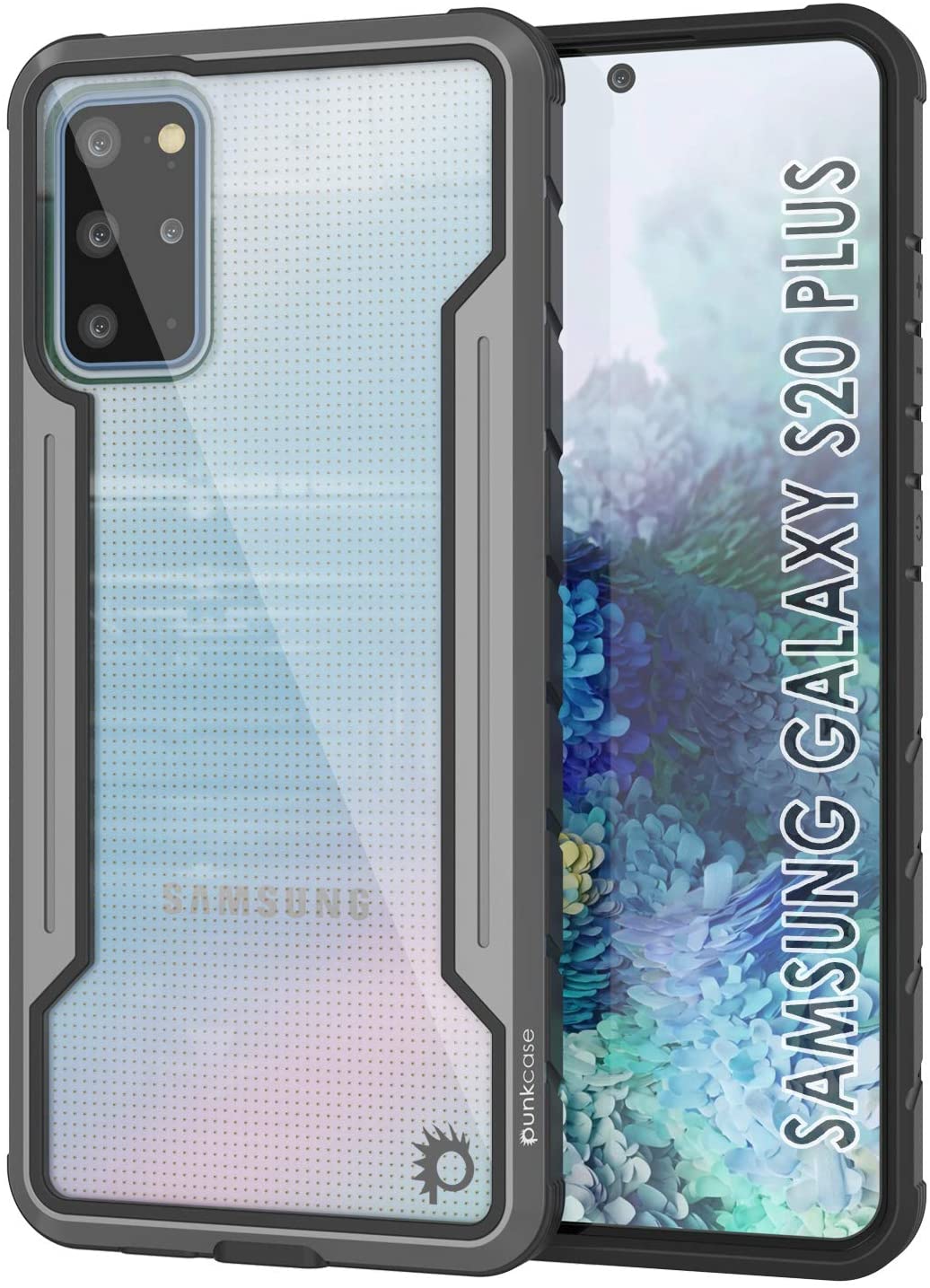 Capa protetora Punkcase S20+ Plus Ravenger de Grau Militar de Proteção de Grau Militar de Camada Múltipla [Cinza-Preto]