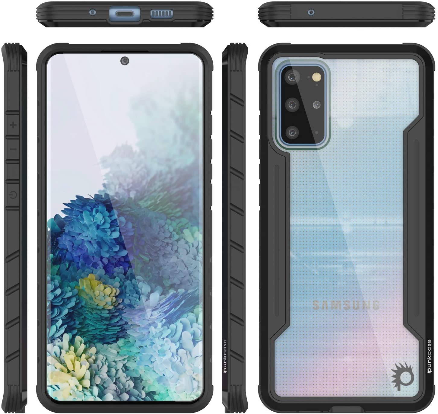 Capa protetora Punkcase S20+ Plus ravenger de grau militar com várias camadas de proteção [preto]