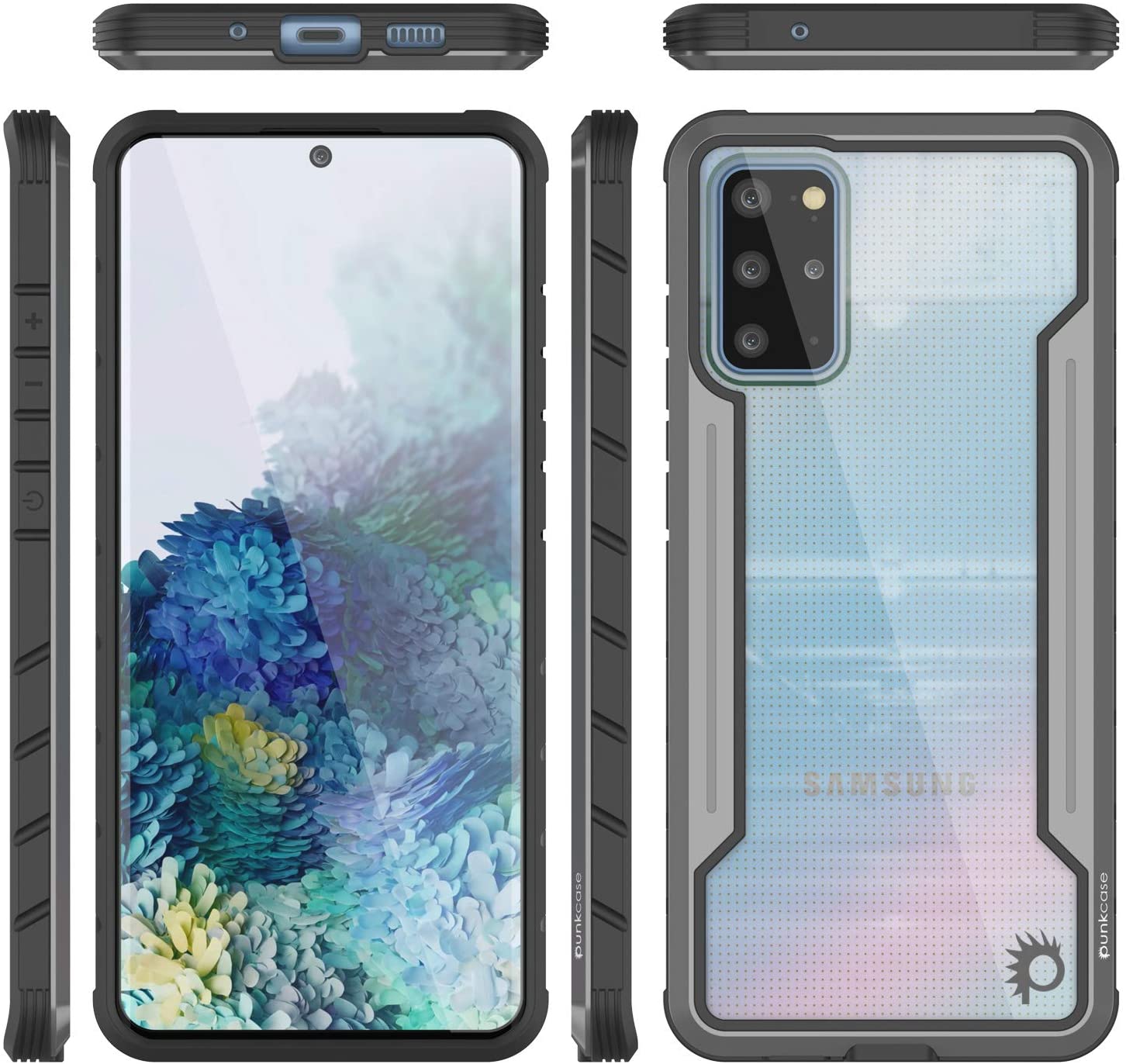 Capa protetora Punkcase S20+ Plus Ravenger de Grau Militar de Proteção de Grau Militar de Camada Múltipla [Cinza-Preto]