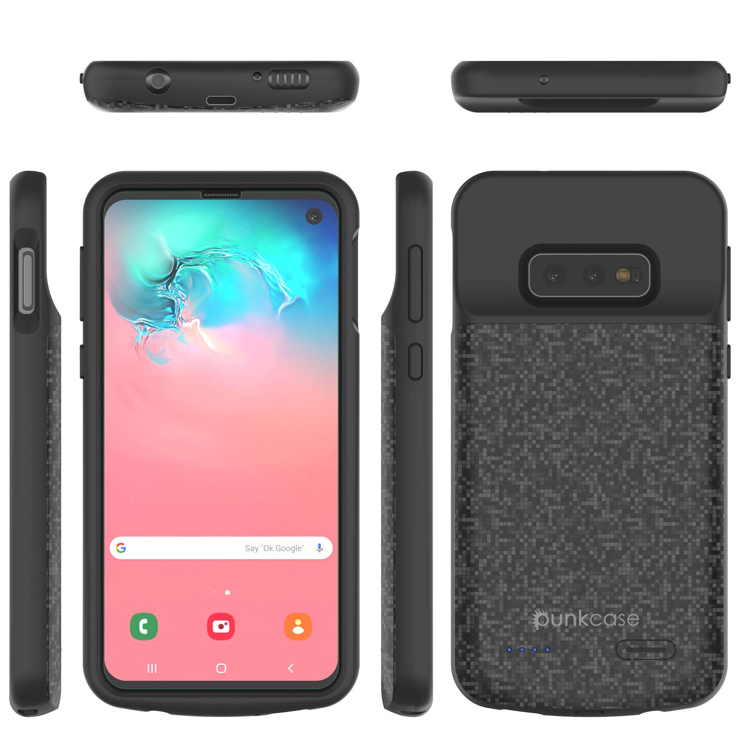 Capa de bateria PunkJuice S10e preta - Banco de energia de carregamento rápido com 4700mAh