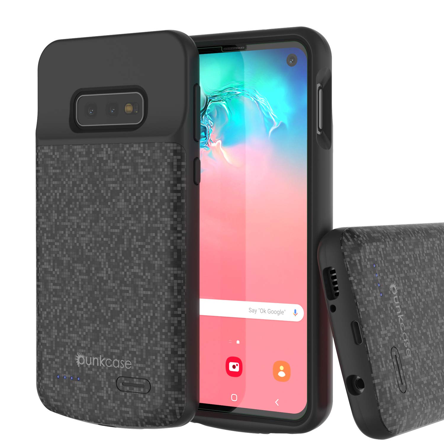 Capa de bateria PunkJuice S10e preta - Banco de energia de carregamento rápido com 4700mAh