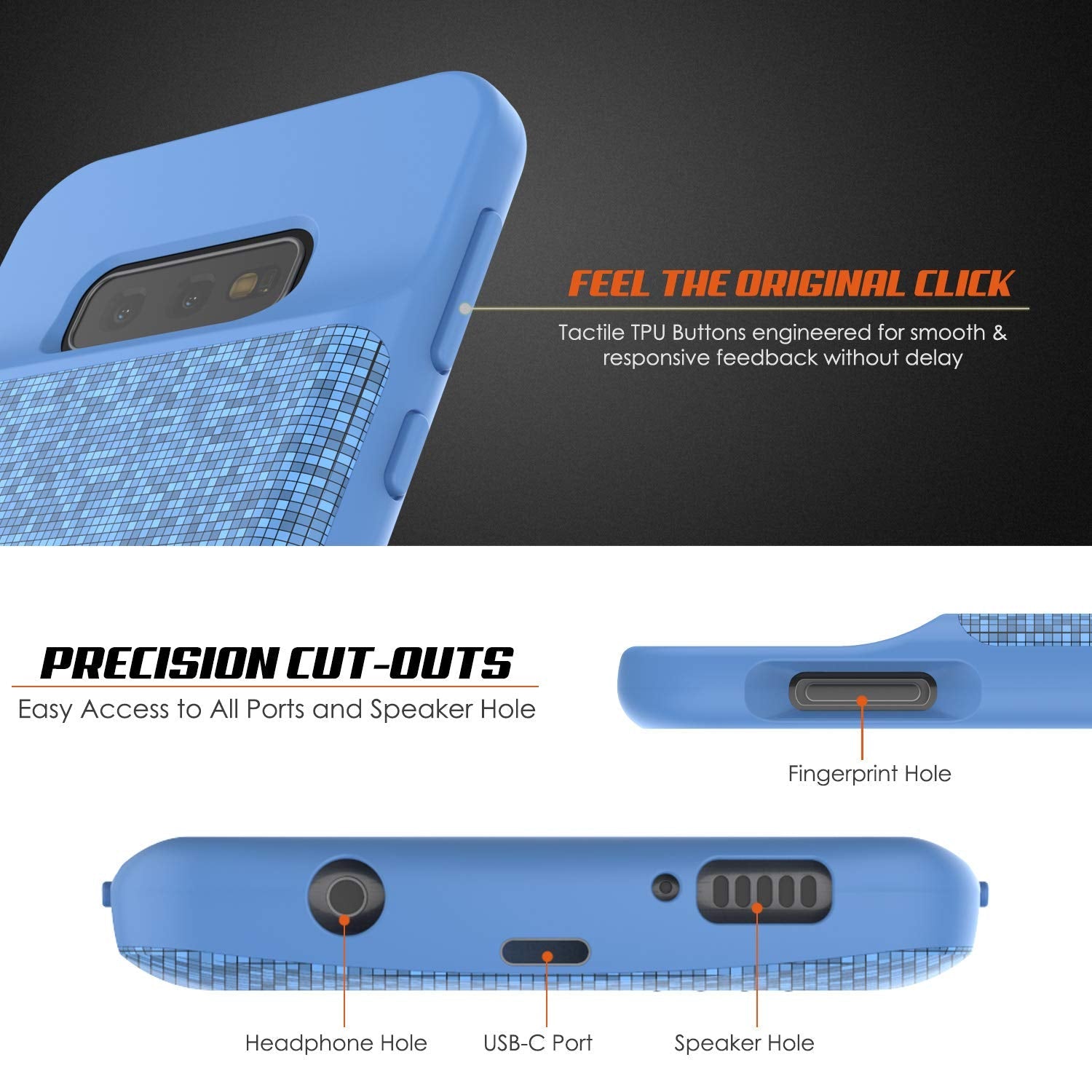 Capa de bateria PunkJuice S10e Azul - Banco de energia de carregamento rápido com 4700mAh