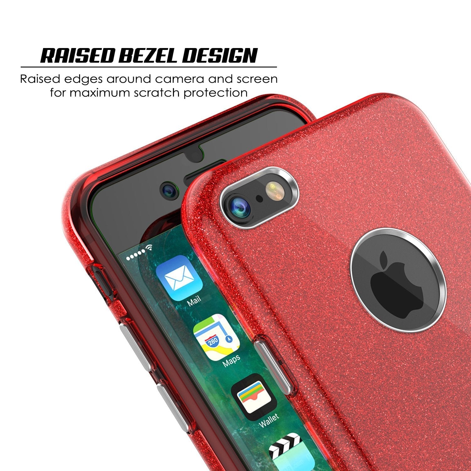 iPhone SE (4.7") Case, Punkcase Galactic 2.0 Series Ultra Slim Protective Armor TPU Cover [Red] 