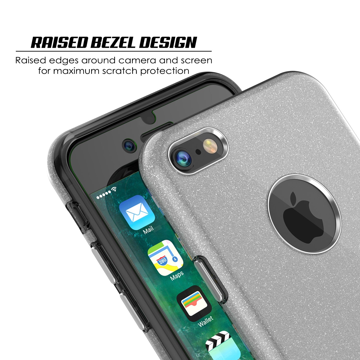 iPhone 8 Case, Punkcase Galactic 2.0 Series Ultra Slim Protective Armor TPU Cover [Silver] 