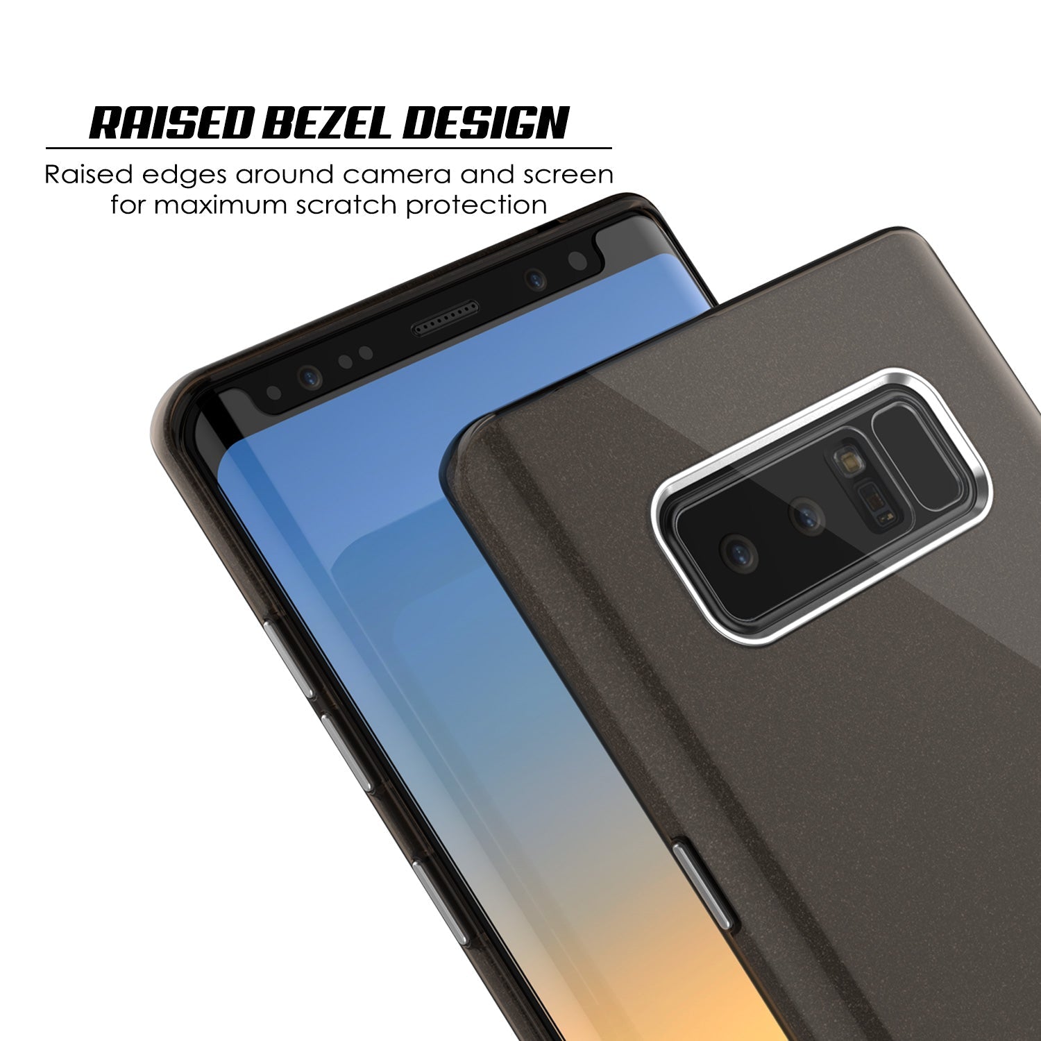 Galaxy Note 8 Case, Punkcase Galactic 2.0 Series Ultra Slim Protective Armor [Black/grey] 
