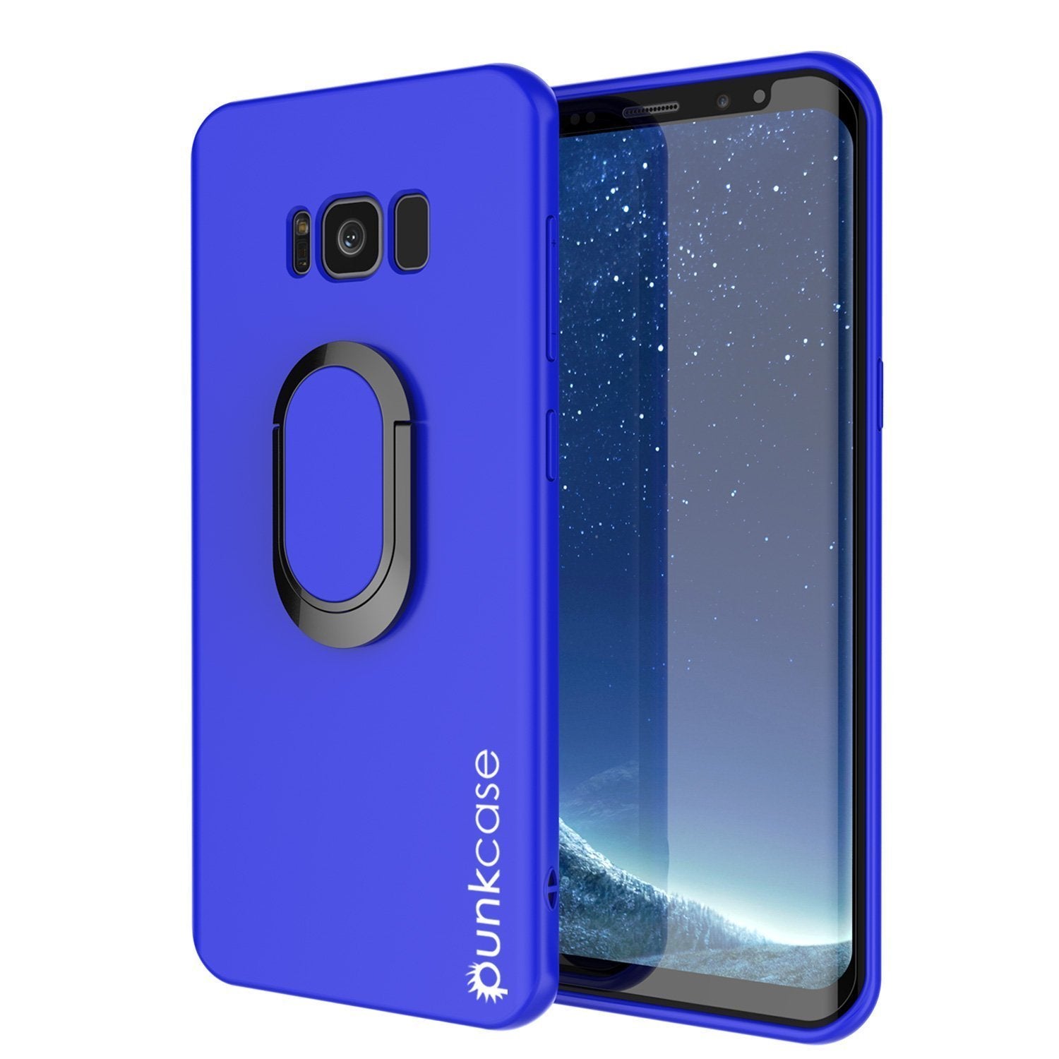 Galaxy S8 PLUS, Capa Protetora TPU Punkcase Magnetix com Suporte, Protetor de Tela [Azul]