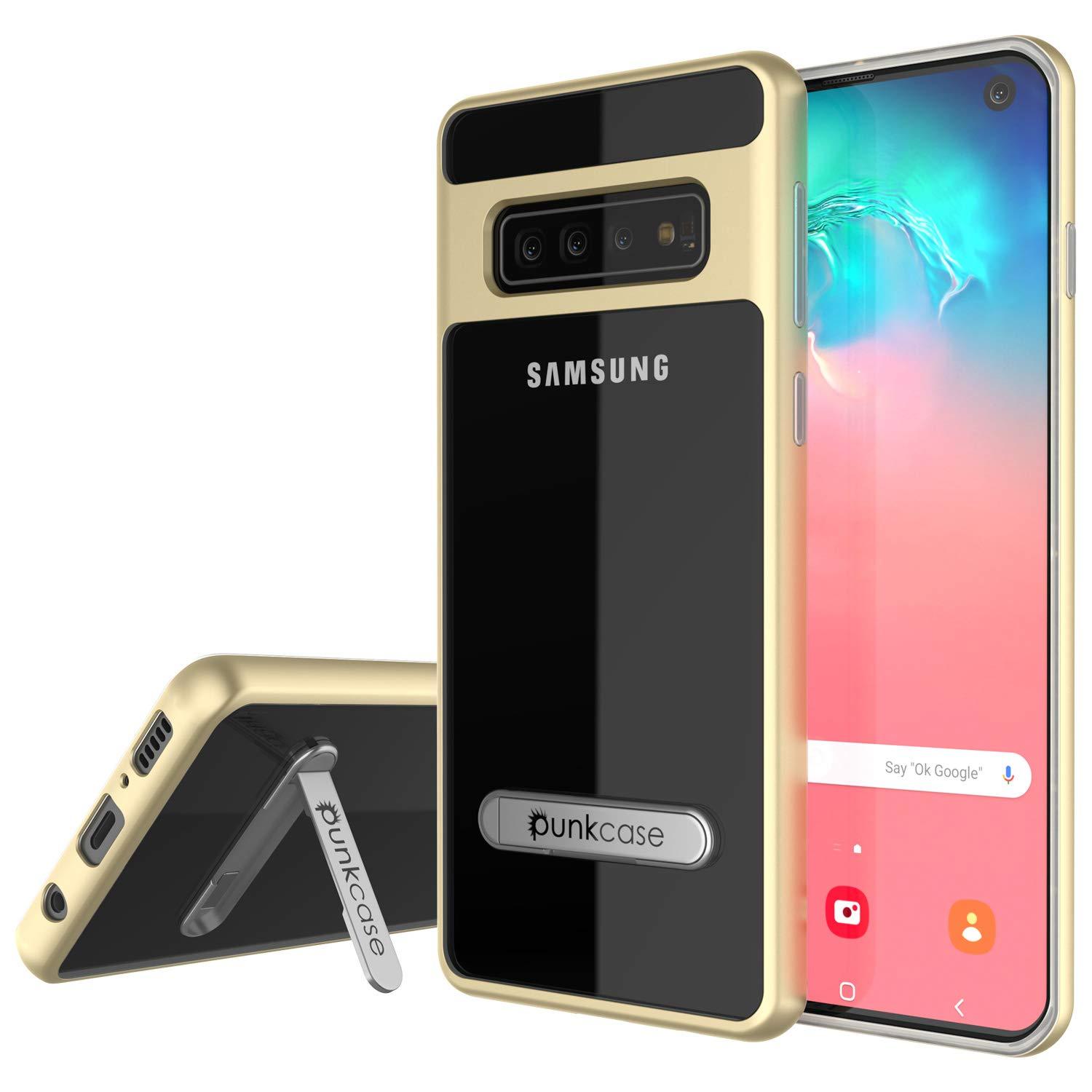 Capa Galaxy S10, PUNKcase [Série LUCID 3.0] [Ajuste Slim] Capa Resistente com Protetor de Tela Integrado [Dourado]