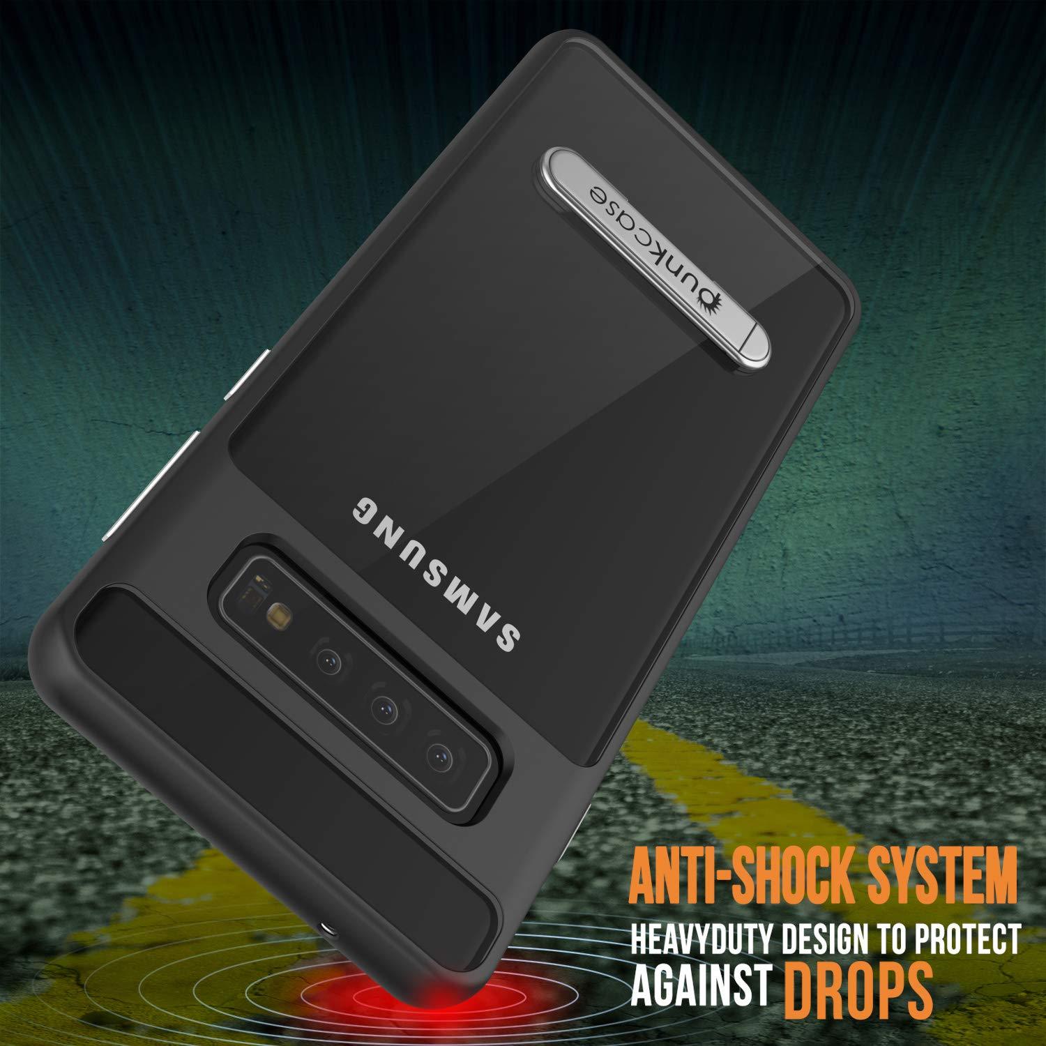 Capa Galaxy S10+ Plus, PUNKcase [Série LUCID 3.0] [Ajuste Slim] [Costas Transparentes] Capa de Armadura com Protetor de Tela Integrado