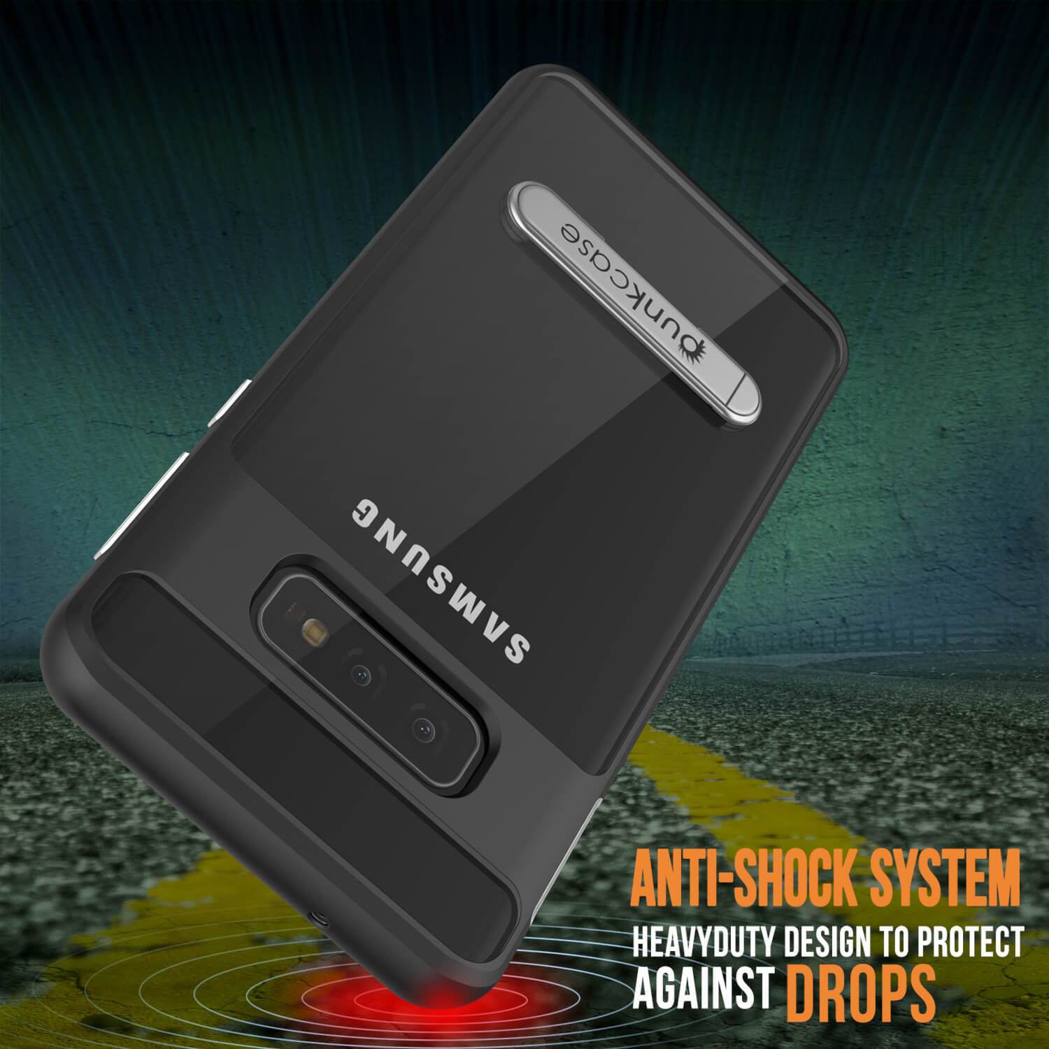Capa Galaxy S10e, PUNKcase [Série LUCID 3.0] [Ajuste Slim] [Costas Transparentes] Capa de Armadura com Protetor de Tela Integrado