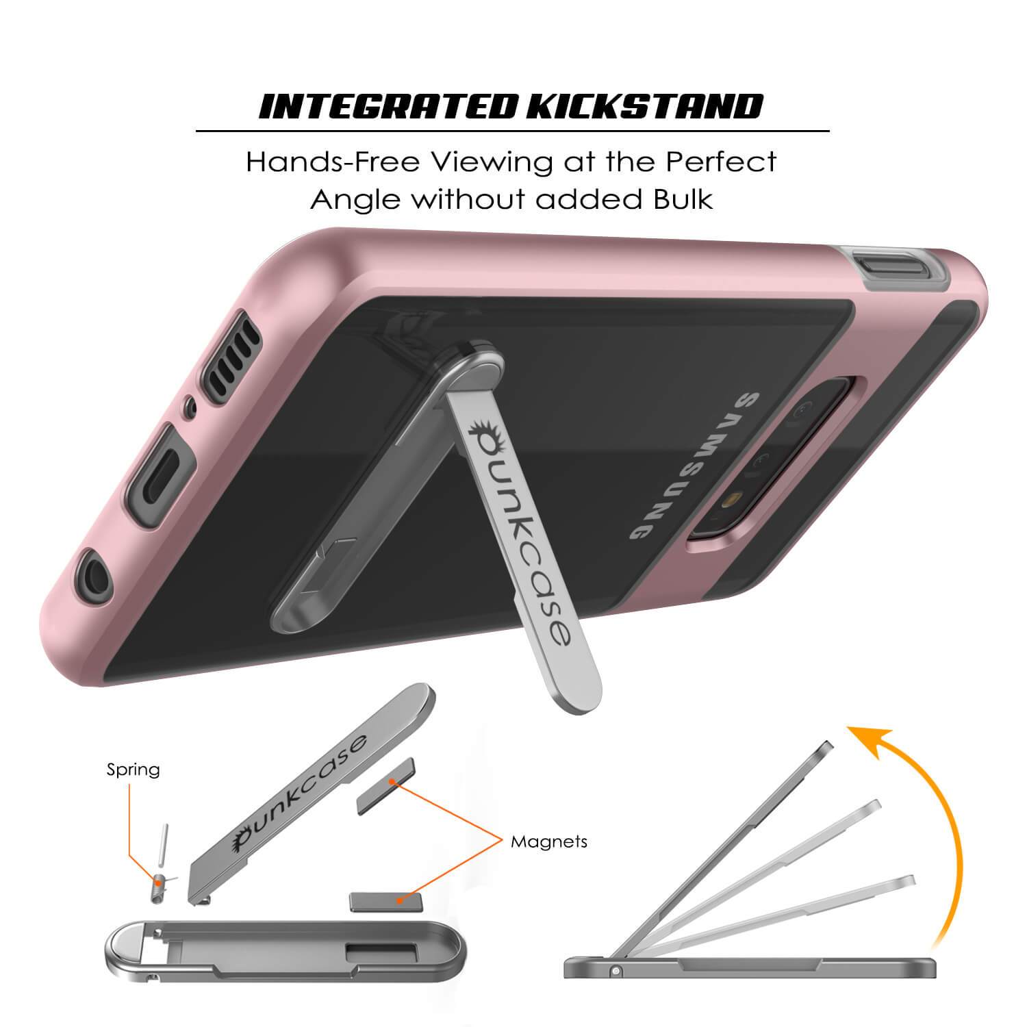 Capa Galaxy S10e, PUNKcase [Série LUCID 3.0] [Ajuste Slim] Capa de Armadura com Protetor de Tela Integrado [Ouro Rosa]