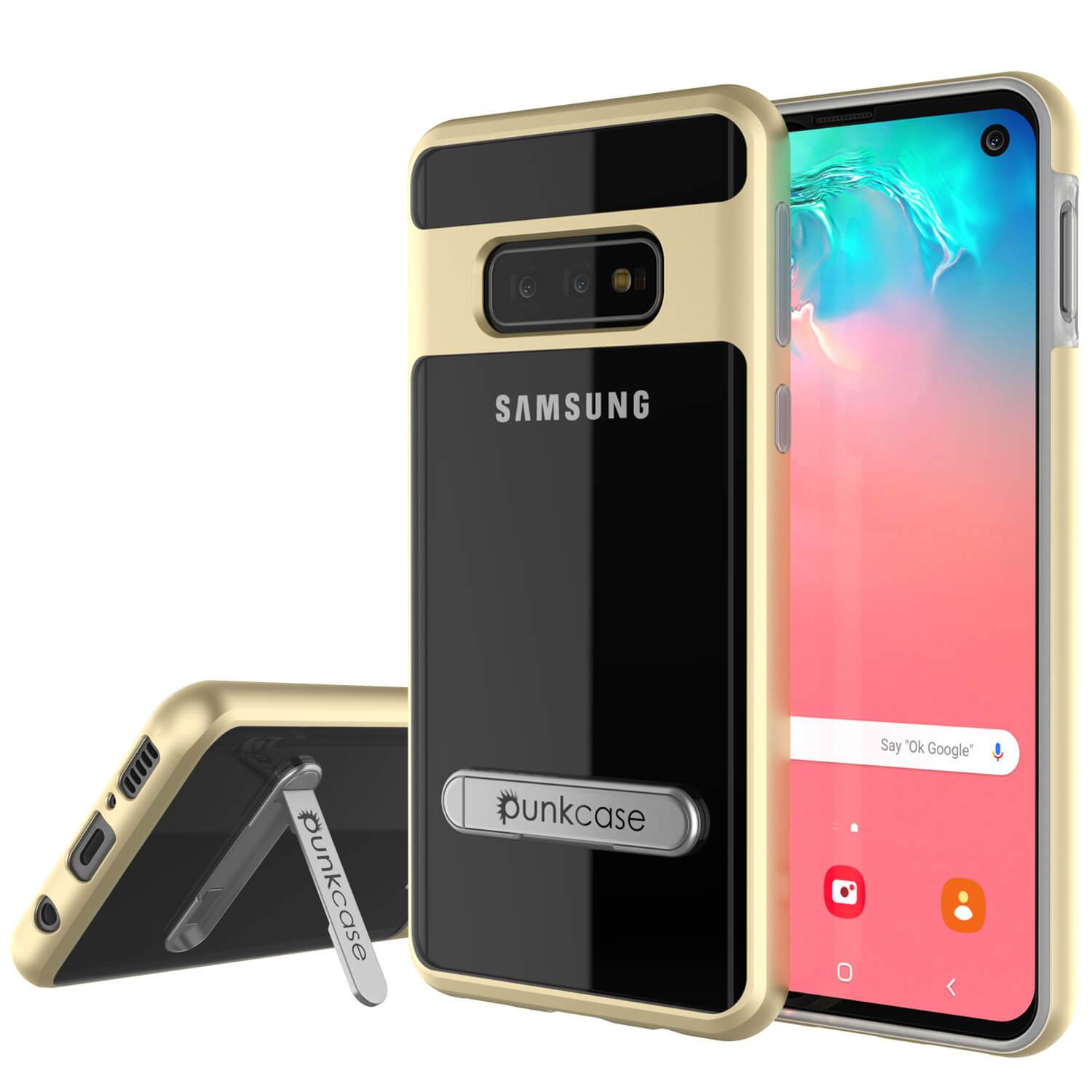 Capa para Galaxy S10e, PUNKcase [Série LUCID 3.0] [Ajuste Slim] Capa Armor com Protetor de Tela Integrado [Dourado]
