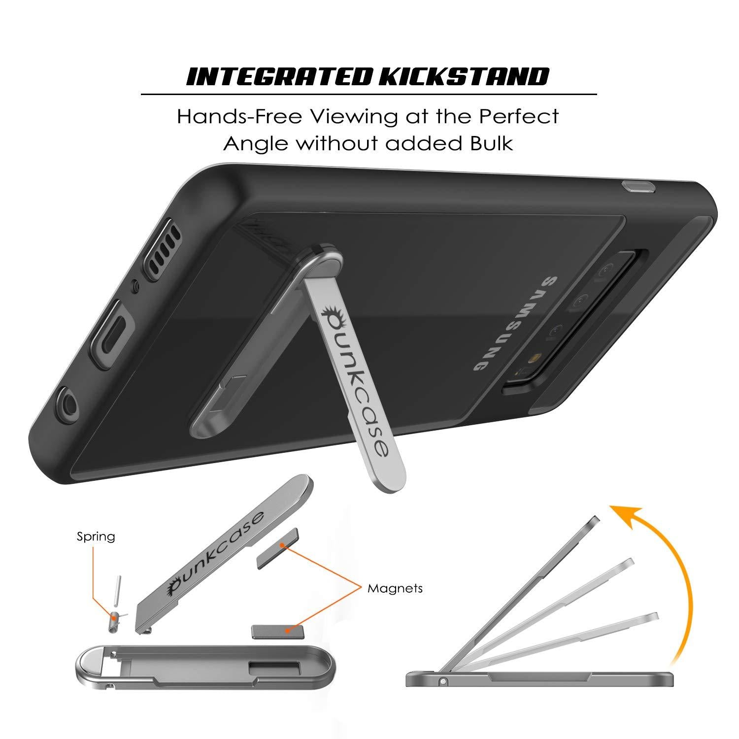 Capa Galaxy S10+ Plus, PUNKcase [Série LUCID 3.0] [Ajuste Slim] [Costas Transparentes] Capa de Armadura com Protetor de Tela Integrado