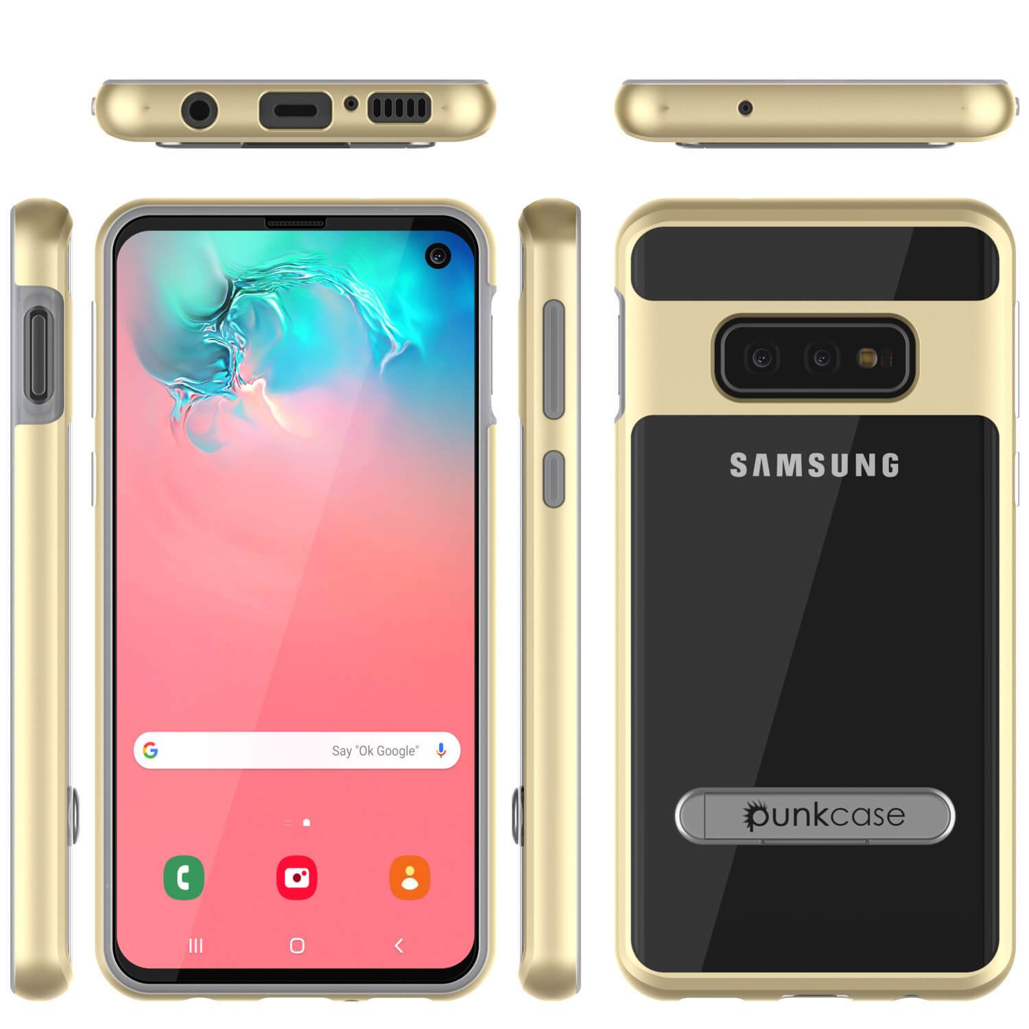 Capa para Galaxy S10e, PUNKcase [Série LUCID 3.0] [Ajuste Slim] Capa Armor com Protetor de Tela Integrado [Dourado]