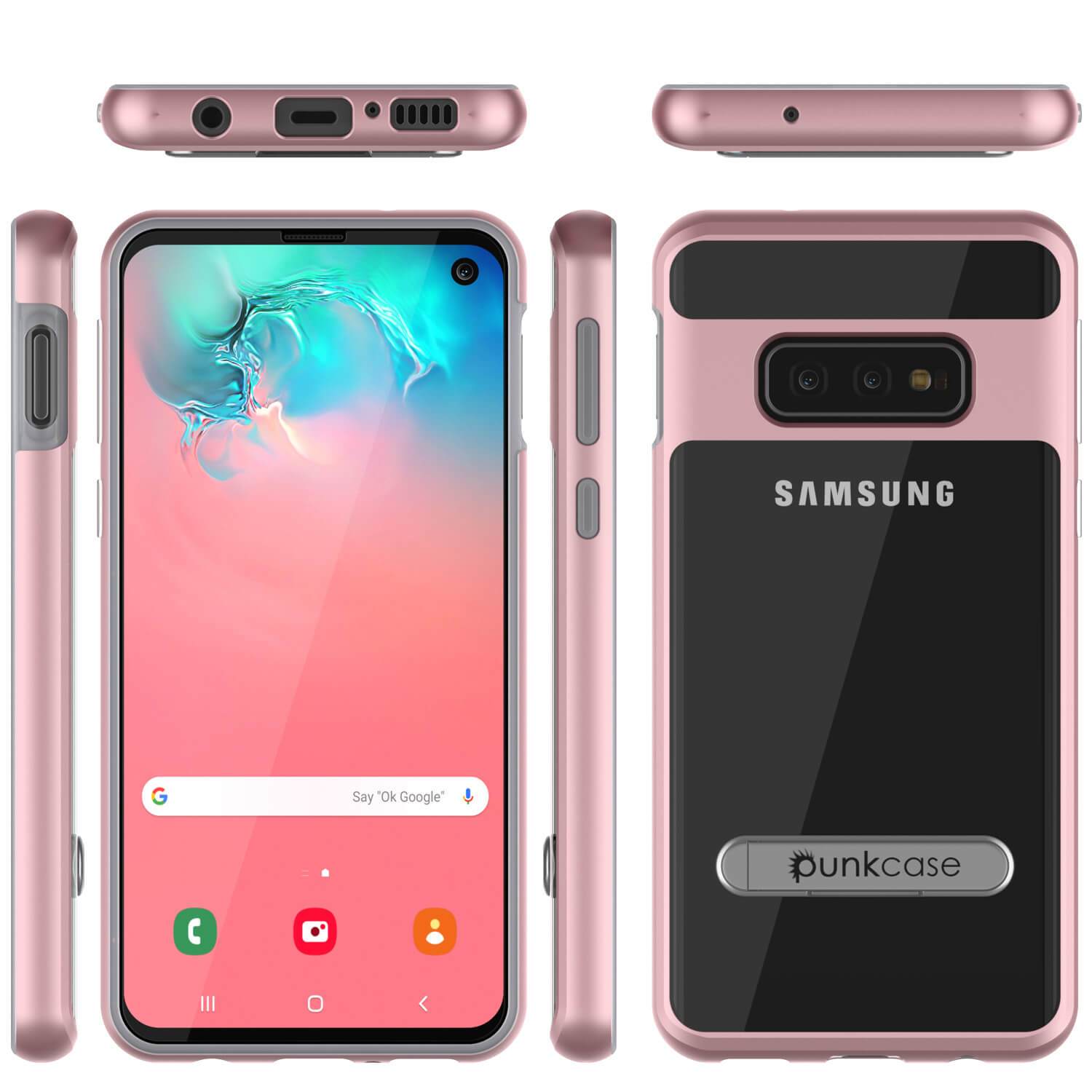 Capa Galaxy S10e, PUNKcase [Série LUCID 3.0] [Ajuste Slim] Capa de Armadura com Protetor de Tela Integrado [Ouro Rosa]