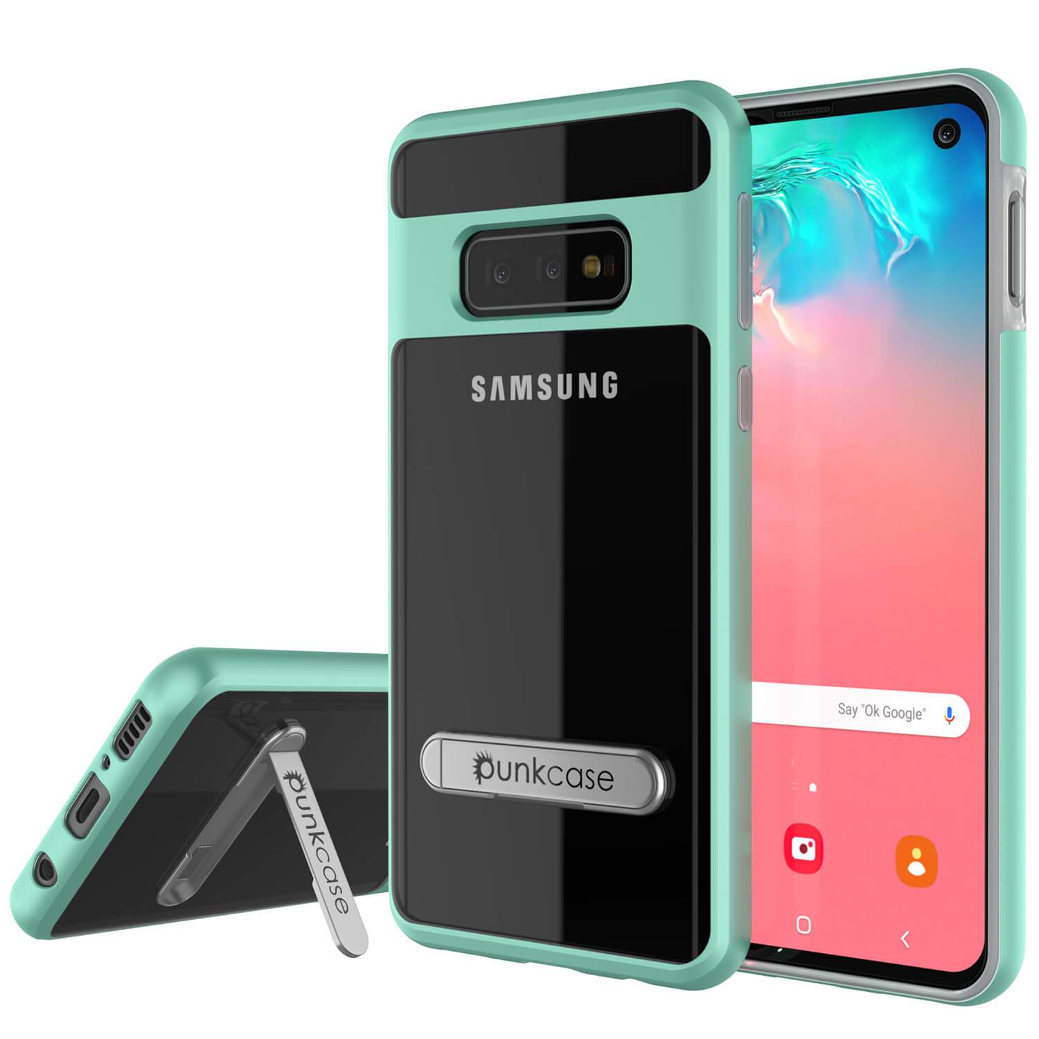 Capa Galaxy S10e, PUNKcase [Série LUCID 3.0] [Ajuste Slim] Capa de armadura com protetor de tela integrado [Azul-Turquesa]