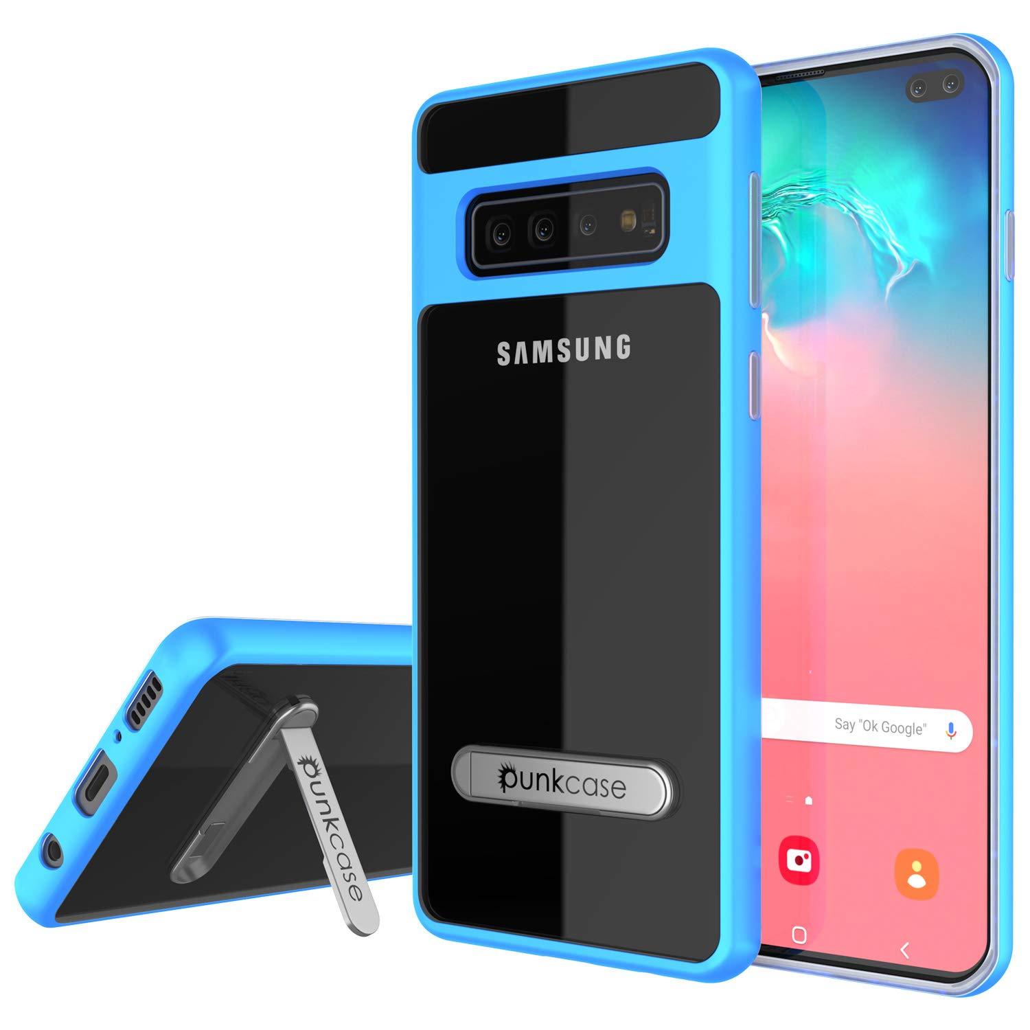 Capa Galaxy S10+ Plus, PUNKcase [Série LUCID 3.0] [Ajuste Slim] Capa de Armadura com Protetor de Tela Integrado [Azul]