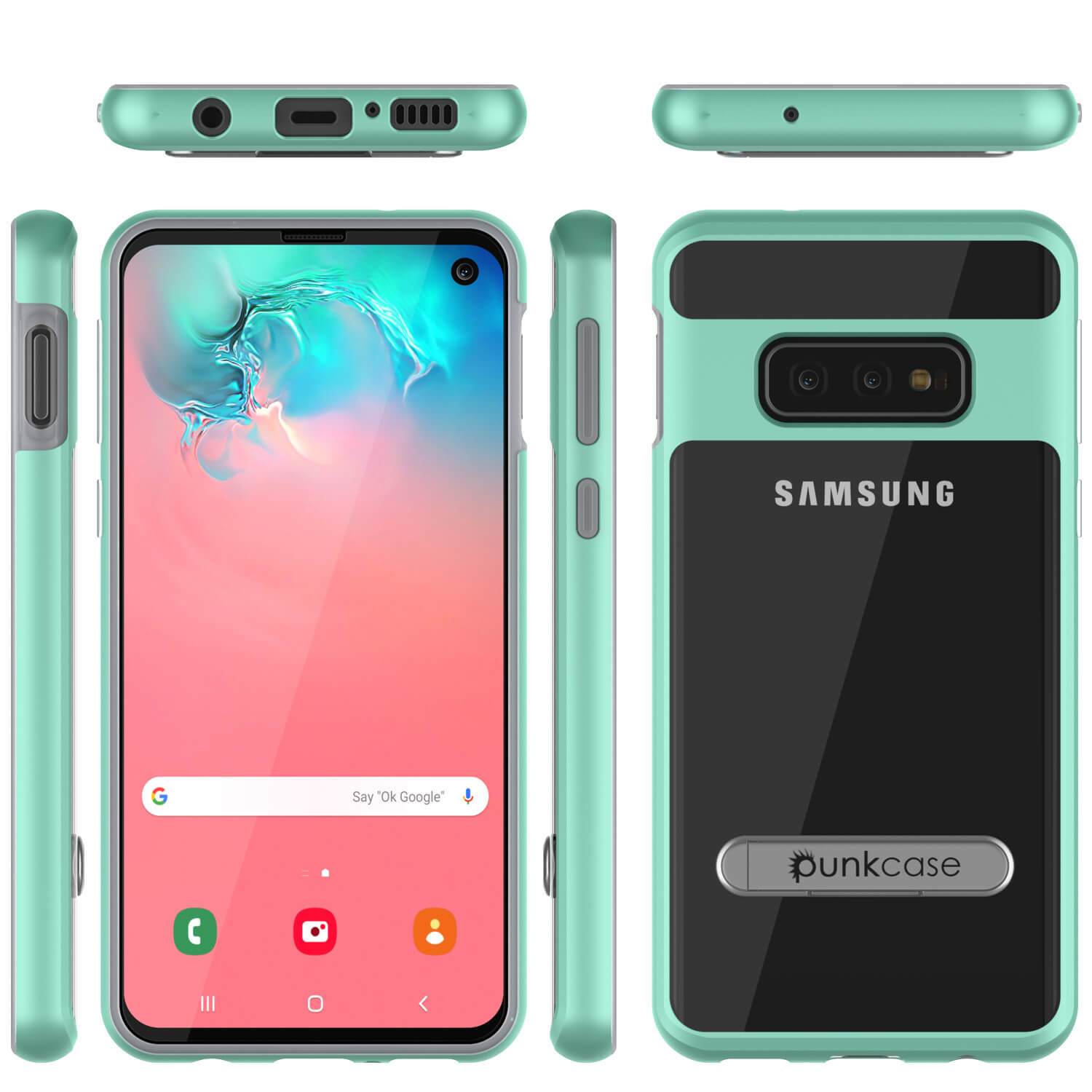 Capa Galaxy S10e, PUNKcase [Série LUCID 3.0] [Ajuste Slim] Capa de armadura com protetor de tela integrado [Azul-Turquesa]