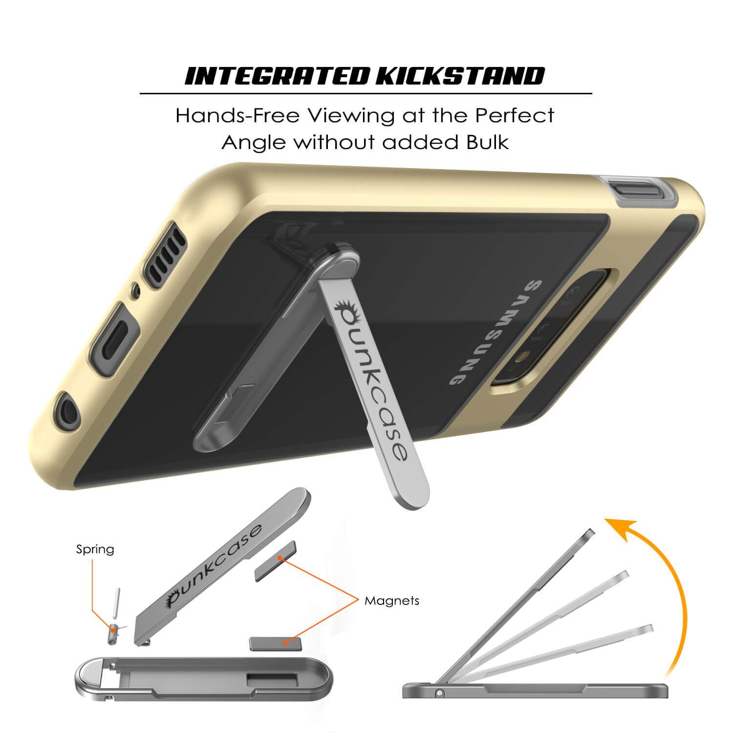 Capa para Galaxy S10e, PUNKcase [Série LUCID 3.0] [Ajuste Slim] Capa Armor com Protetor de Tela Integrado [Dourado]