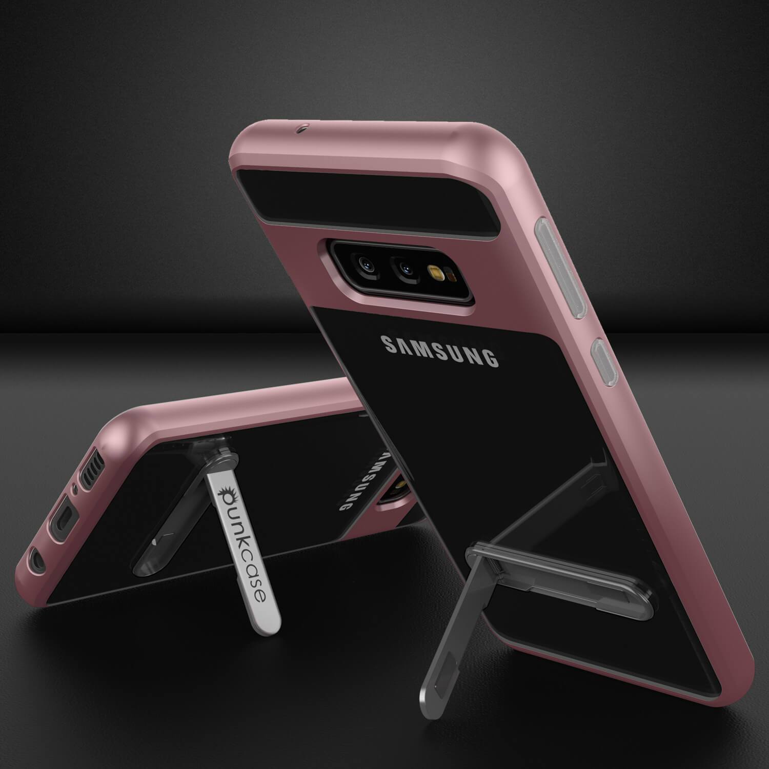Capa Galaxy S10e, PUNKcase [Série LUCID 3.0] [Ajuste Slim] Capa de Armadura com Protetor de Tela Integrado [Ouro Rosa]