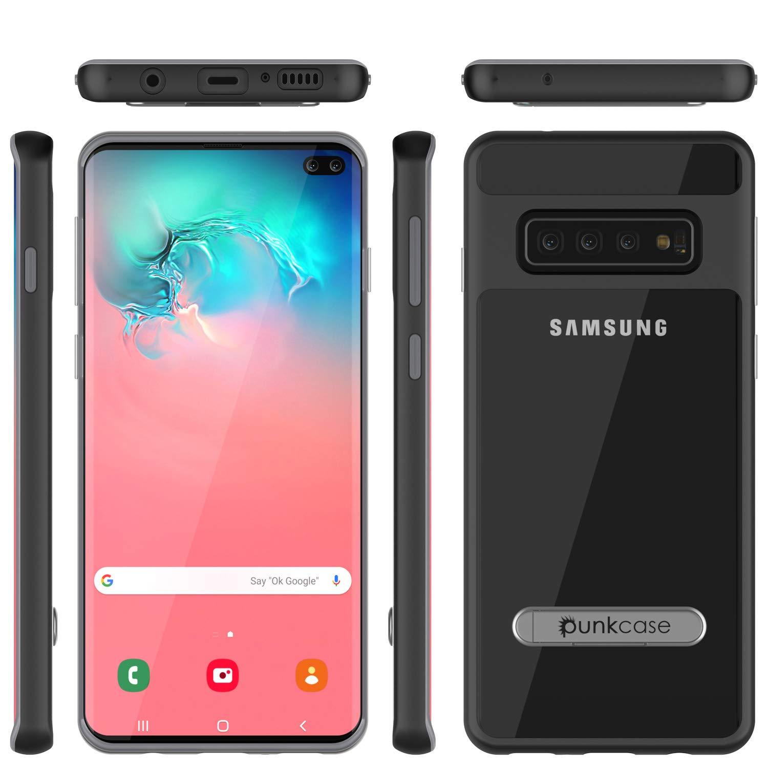 Capa Galaxy S10+ Plus, PUNKcase [Série LUCID 3.0] [Ajuste Slim] [Costas Transparentes] Capa de Armadura com Protetor de Tela Integrado