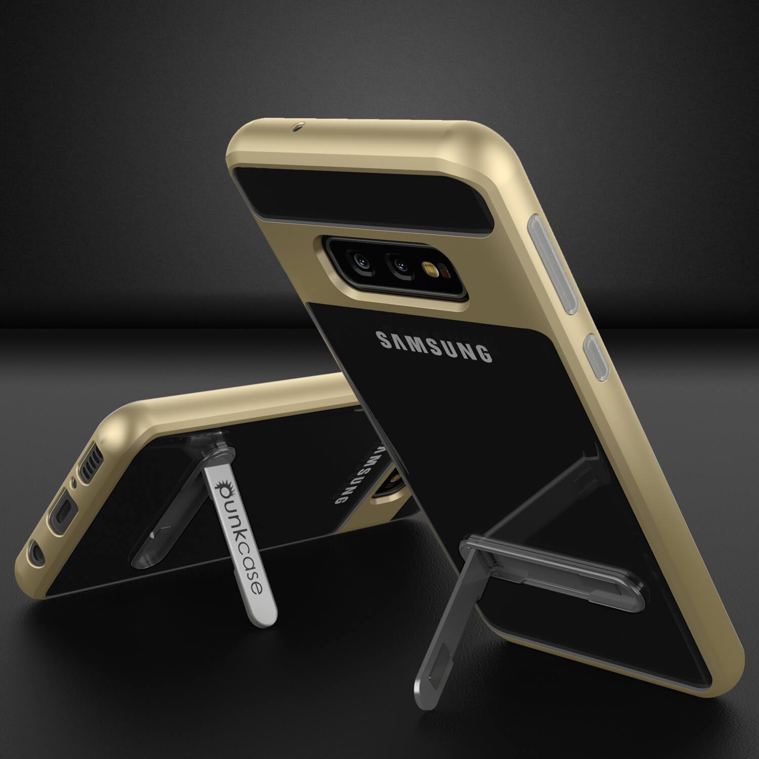 Capa para Galaxy S10e, PUNKcase [Série LUCID 3.0] [Ajuste Slim] Capa Armor com Protetor de Tela Integrado [Dourado]