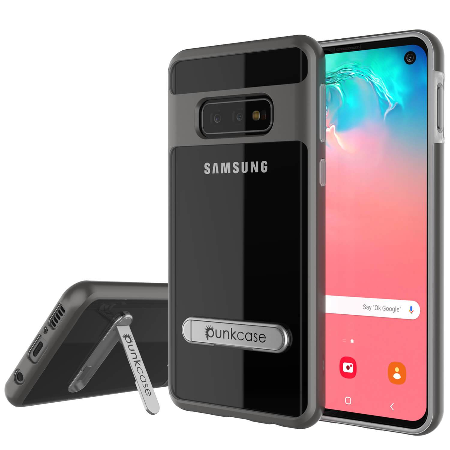 Capa Galaxy S10e, PUNKcase [Série LUCID 3.0] [Slim Fit] Protetor de armadura com protetor de tela integrado [Cinza]