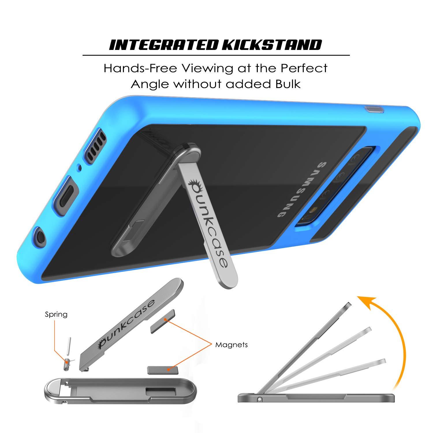 Capa Galaxy S10+ Plus, PUNKcase [Série LUCID 3.0] [Ajuste Slim] Capa de Armadura com Protetor de Tela Integrado [Azul]