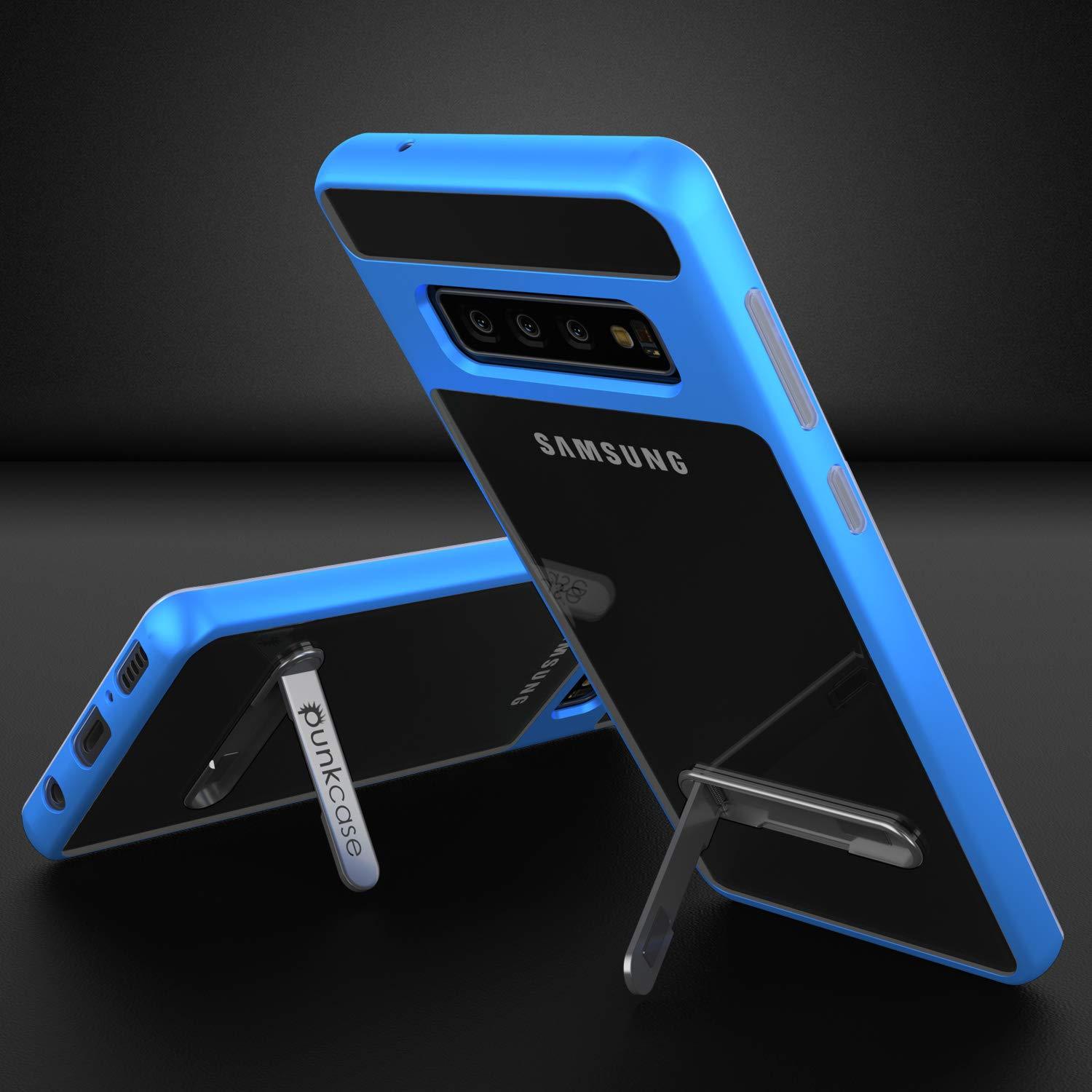 Capa Galaxy S10+ Plus, PUNKcase [Série LUCID 3.0] [Ajuste Slim] Capa de Armadura com Protetor de Tela Integrado [Azul]