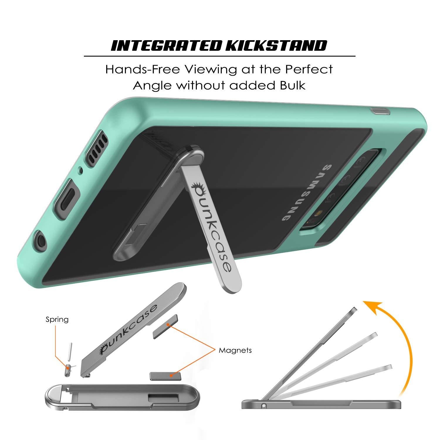 Capa Galaxy S10+ Plus, PUNKcase [Série LUCID 3.0] [Ajuste Slim] Capa Armor com Protetor de Tela Integrado [Azul-Teal]