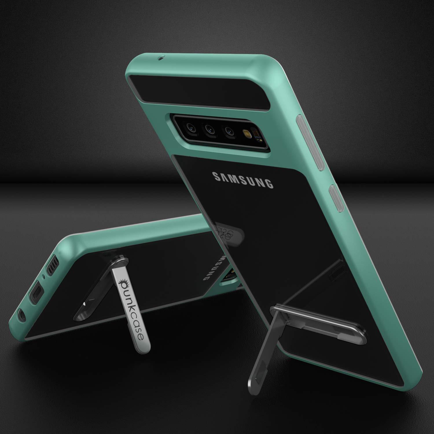Capa Galaxy S10+ Plus, PUNKcase [Série LUCID 3.0] [Ajuste Slim] Capa Armor com Protetor de Tela Integrado [Azul-Teal]