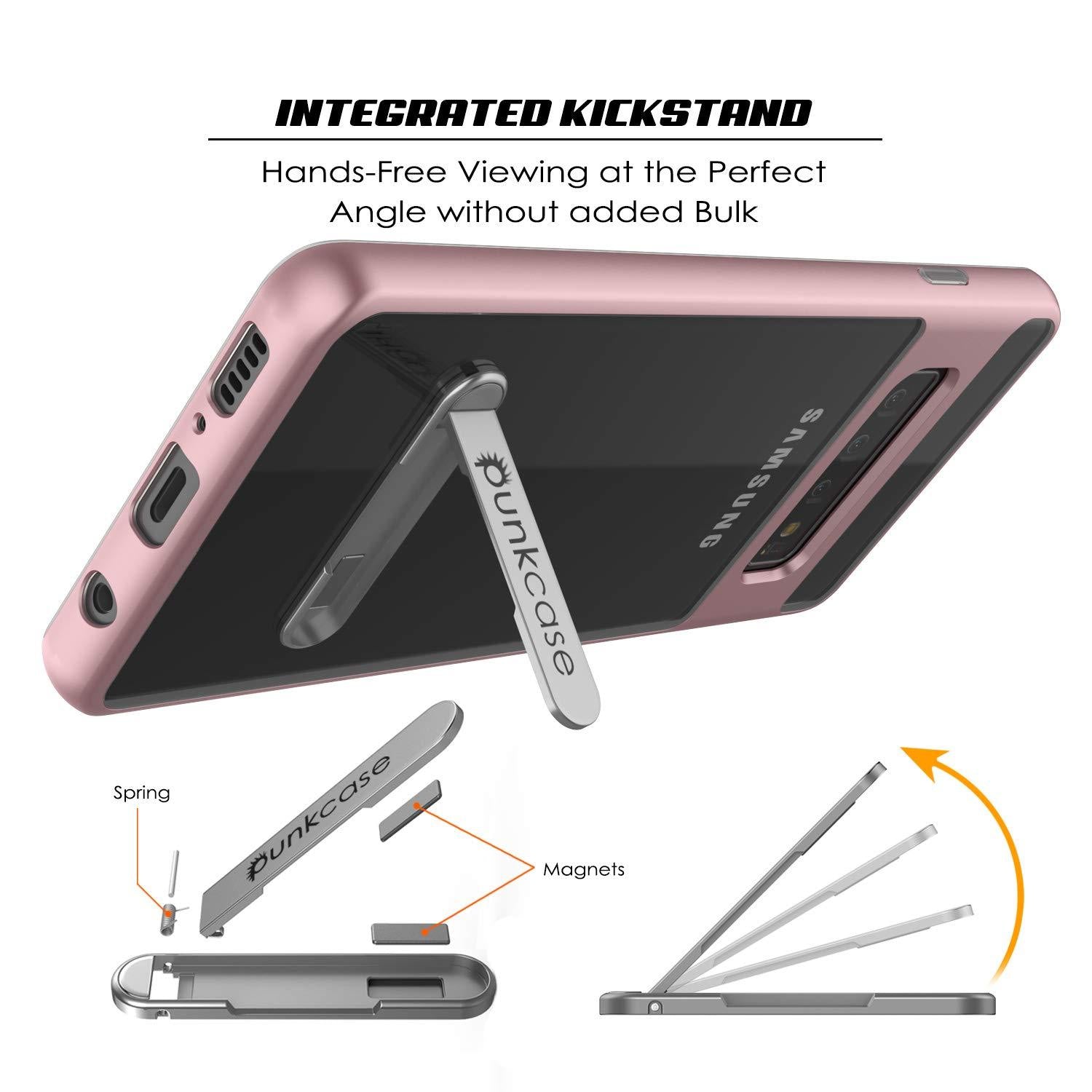 Capa Galaxy S10+ Plus, PUNKcase [Série LUCID 3.0] [Ajuste Fino] Capa de Armadura com Protetor de Tela Integrado [Ouro Rosa]
