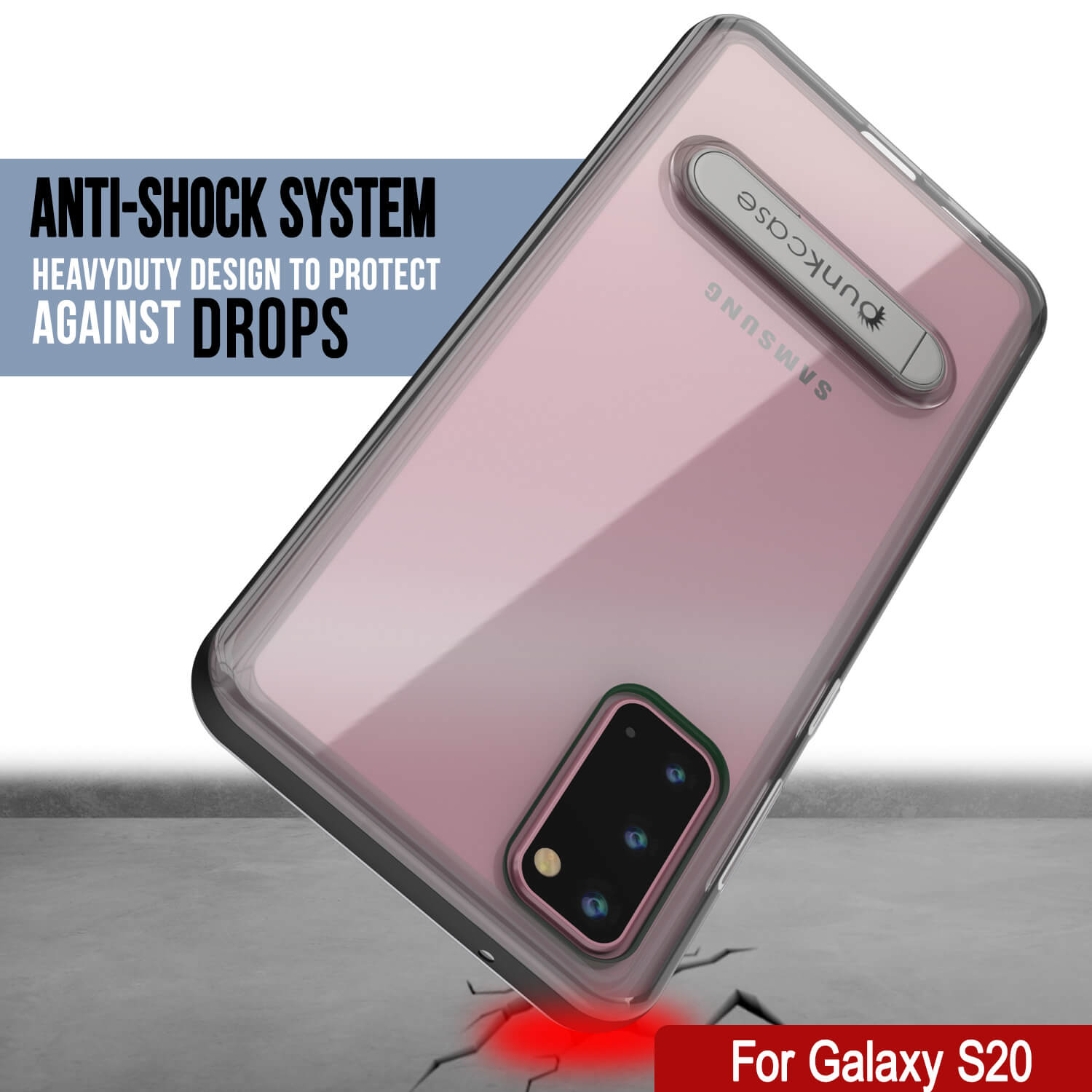 Capa Galaxy S20, PUNKcase [Série LUCID 3.0] [Ajuste Slim] Capa de Armadura com Protetor de Tela Integrado [Preto]