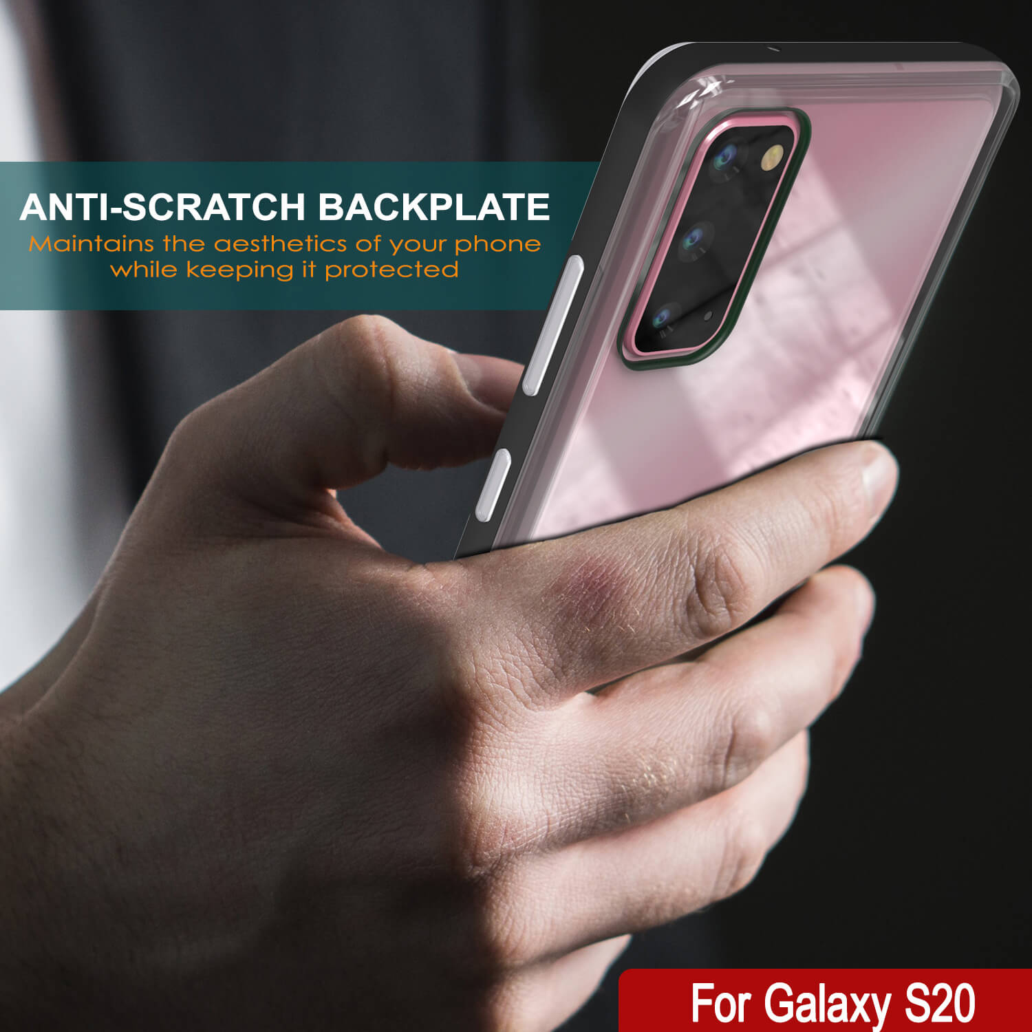 Capa Galaxy S20, PUNKcase [Série LUCID 3.0] [Ajuste Slim] Capa de Armadura com Protetor de Tela Integrado [Preto]