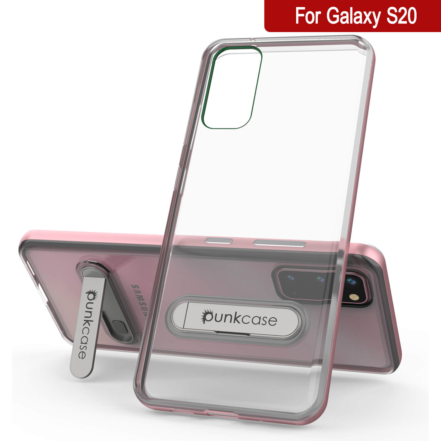 Capa Galaxy S20, PUNKcase [Série LUCID 3.0] [Ajuste Slim] Capa de Armadura com Protetor de Tela Integrado [Ouro Rosa]