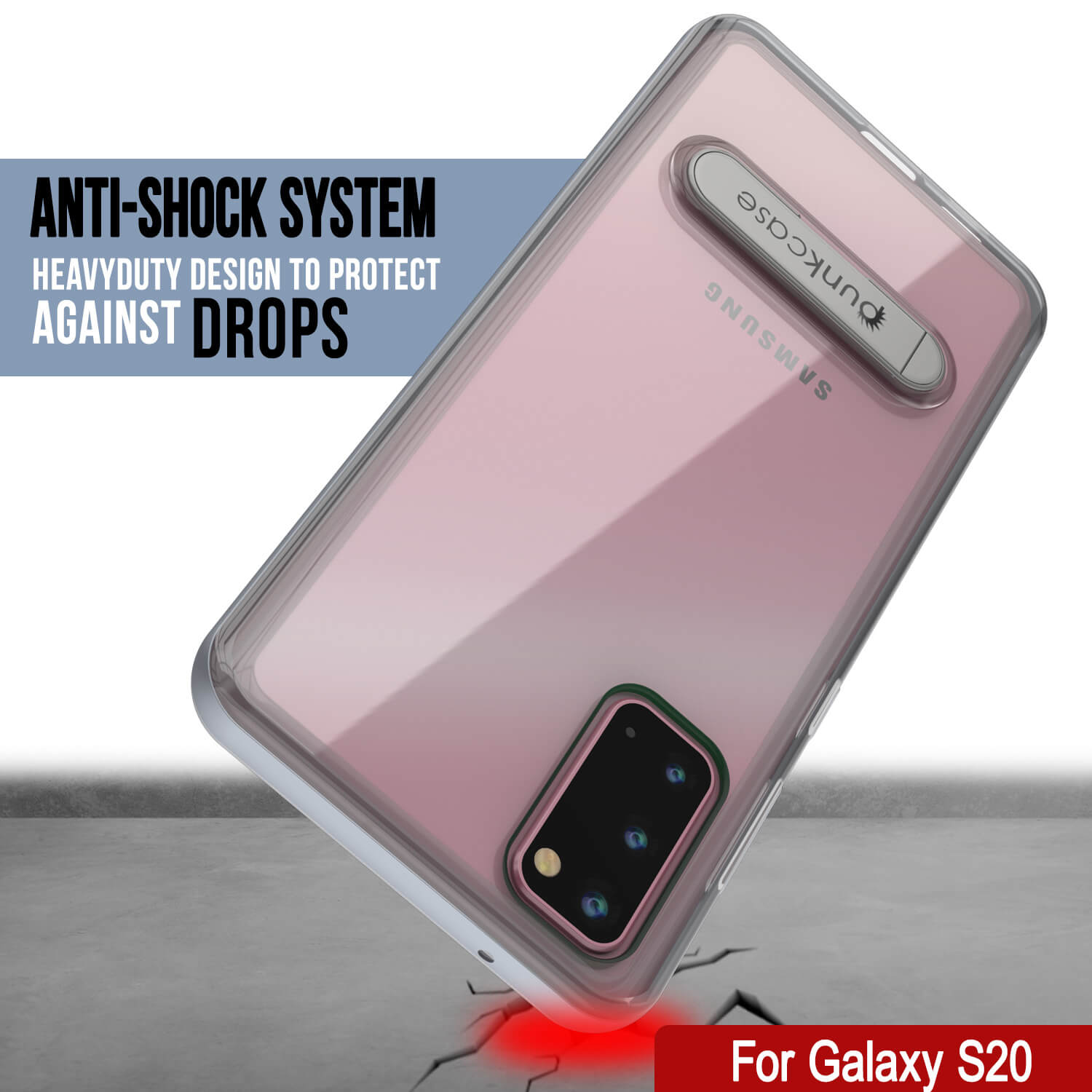 Capa Galaxy S20, PUNKcase [Série LUCID 3.0] [Slim Fit] Capa de Armadura com Protetor de Tela Integrado [Prata]