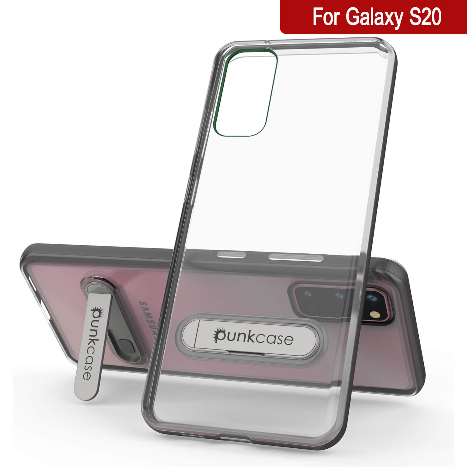 Capa Galaxy S20, PUNKcase [Série LUCID 3.0] [Ajuste Slim] Capa de Armadura c/ Protetor de Tela Integrado [Cinza]
