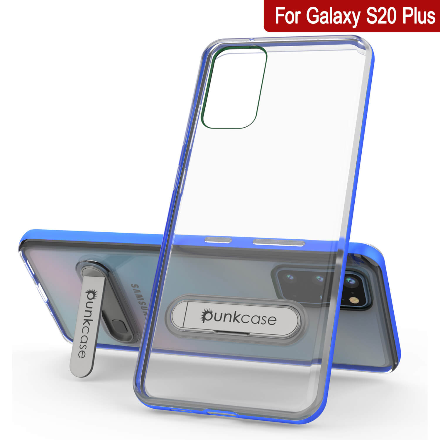 Capa Galaxy S20+ Plus, PUNKcase [Série LUCID 3.0] [Ajuste Slim] Capa protetora com protetor de tela integrado [Azul]