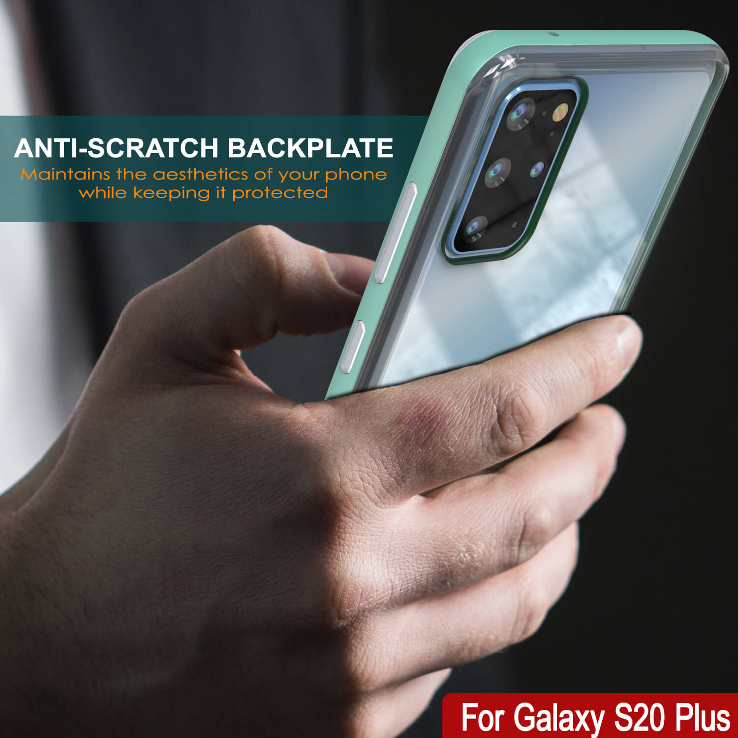 Capa Galaxy S20+ Plus, PUNKcase [Série LUCID 3.0] [Ajuste Slim] Capa de Armadura com Protetor de Tela Integrado [Azul-petróleo]