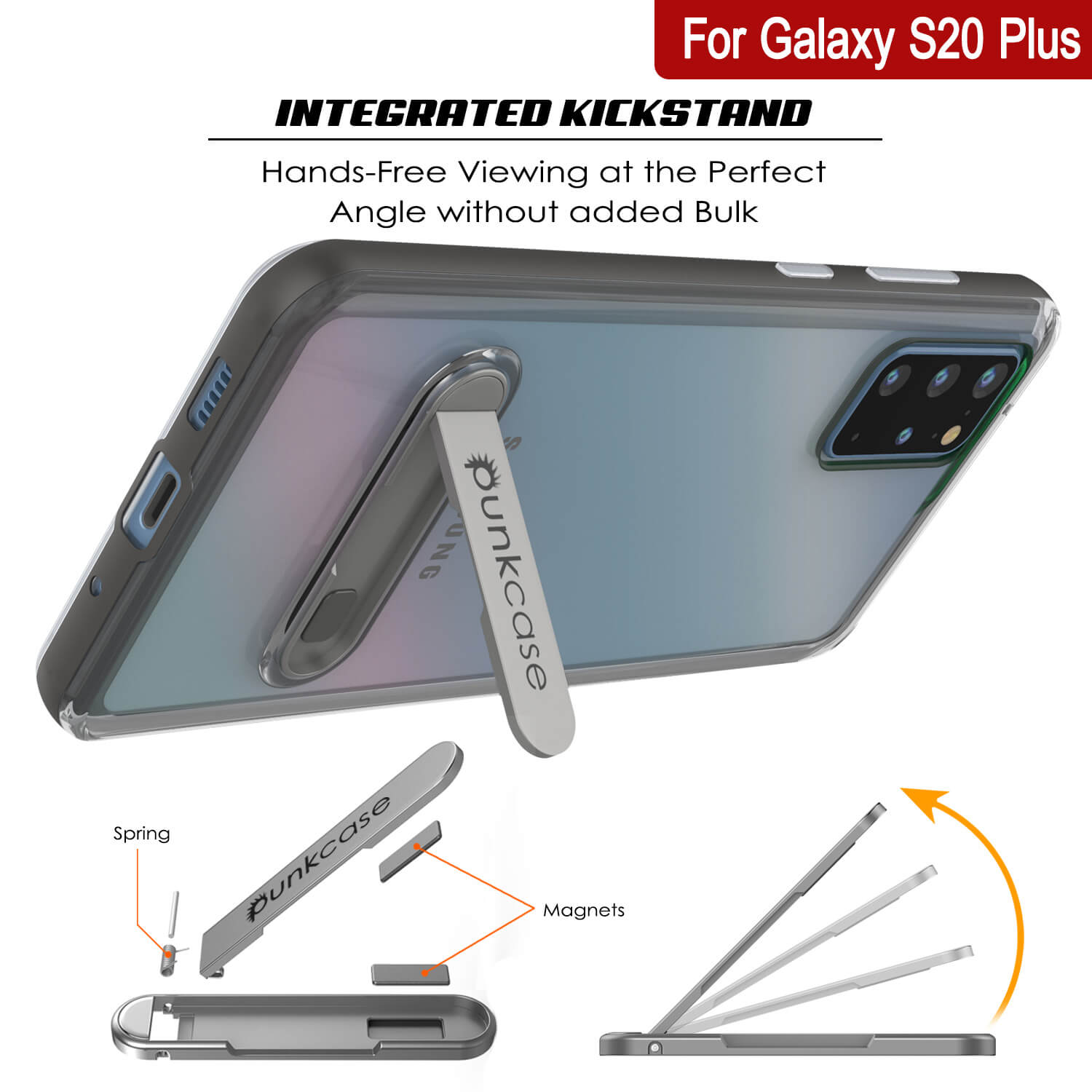 Capa para Galaxy S20+ Plus, PUNKcase [Série LUCID 3.0] [Slim Fit] Cobertura de Armadura c/ Protetor de Tela Integrado [Cinza]