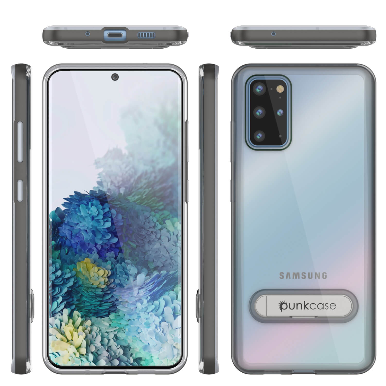Capa para Galaxy S20+ Plus, PUNKcase [Série LUCID 3.0] [Slim Fit] Cobertura de Armadura c/ Protetor de Tela Integrado [Cinza]