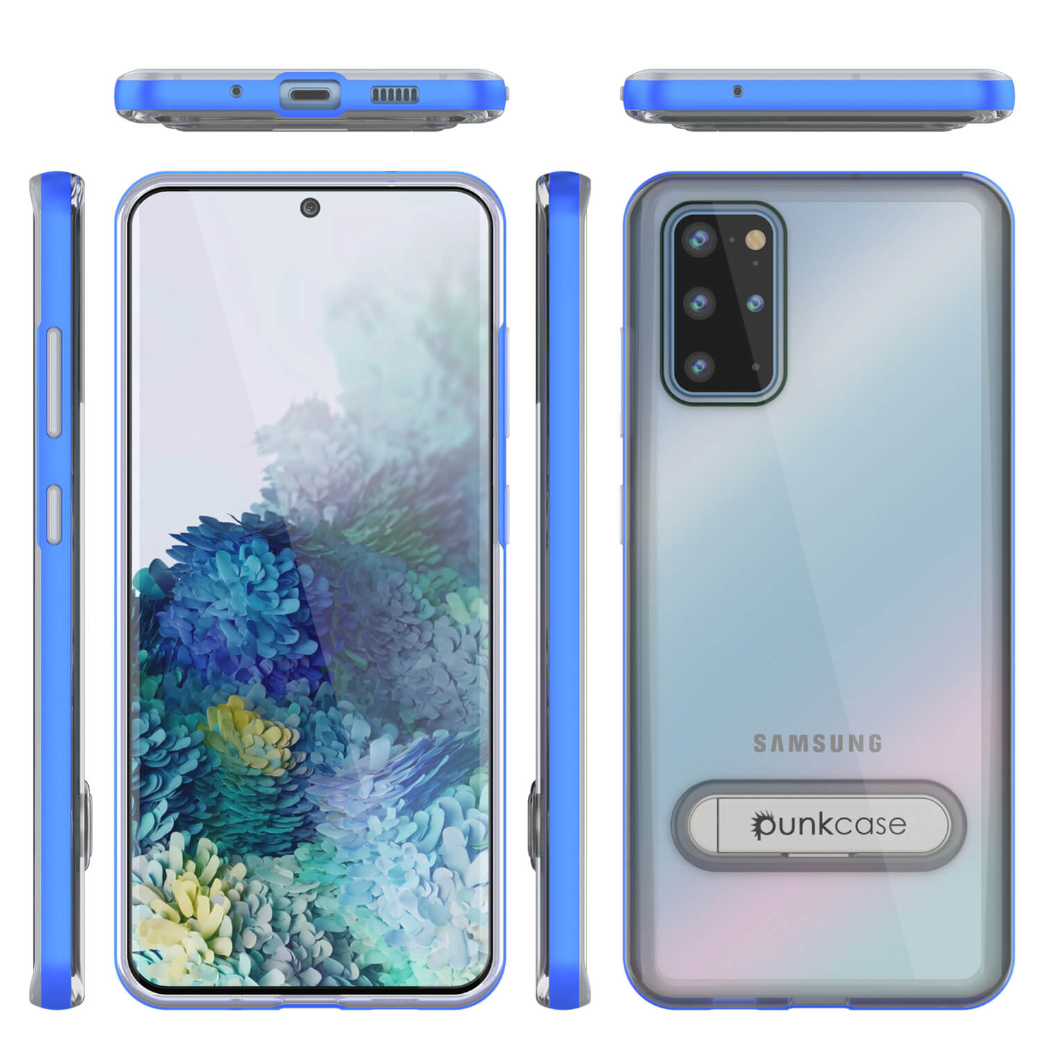 Capa Galaxy S20+ Plus, PUNKcase [Série LUCID 3.0] [Ajuste Slim] Capa protetora com protetor de tela integrado [Azul]